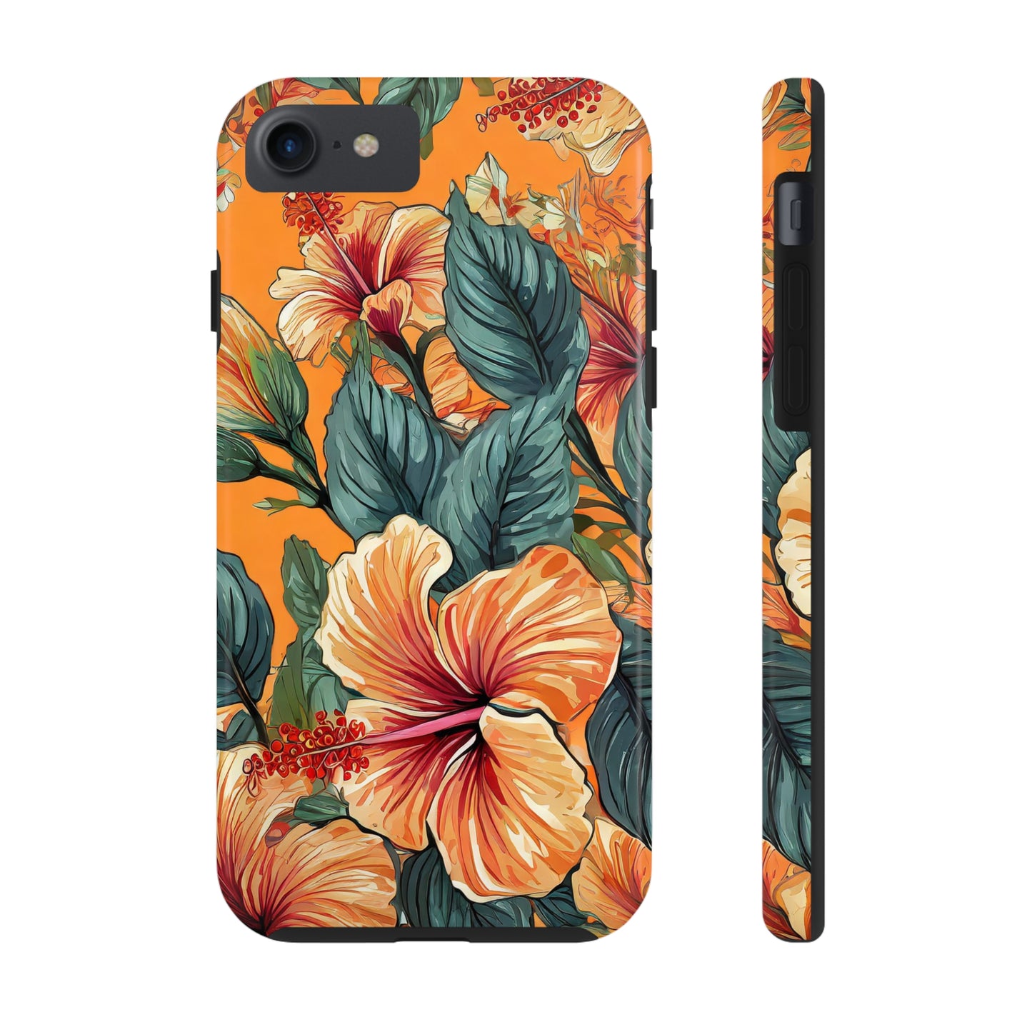 Hibiscus Flowers Painting Tough Phone Cases