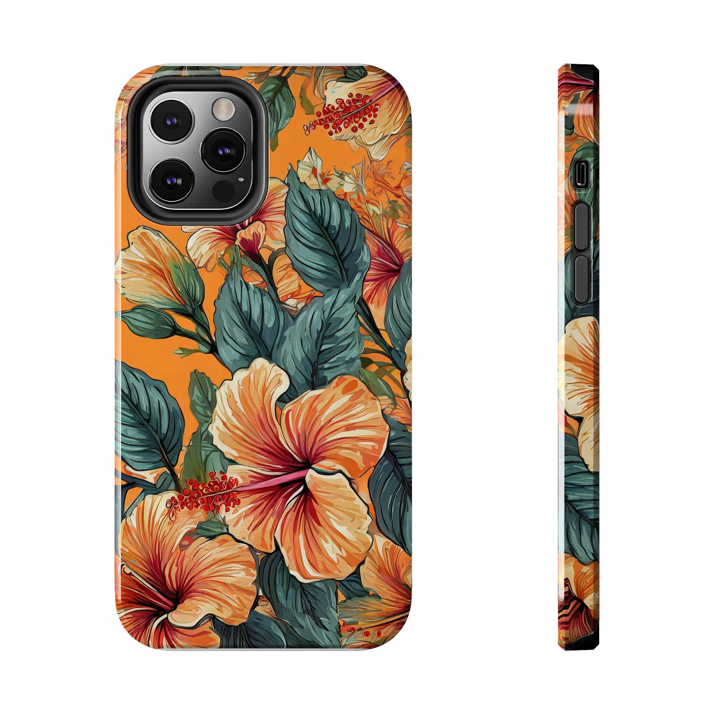 Hibiscus Flowers Painting Tough Phone Cases