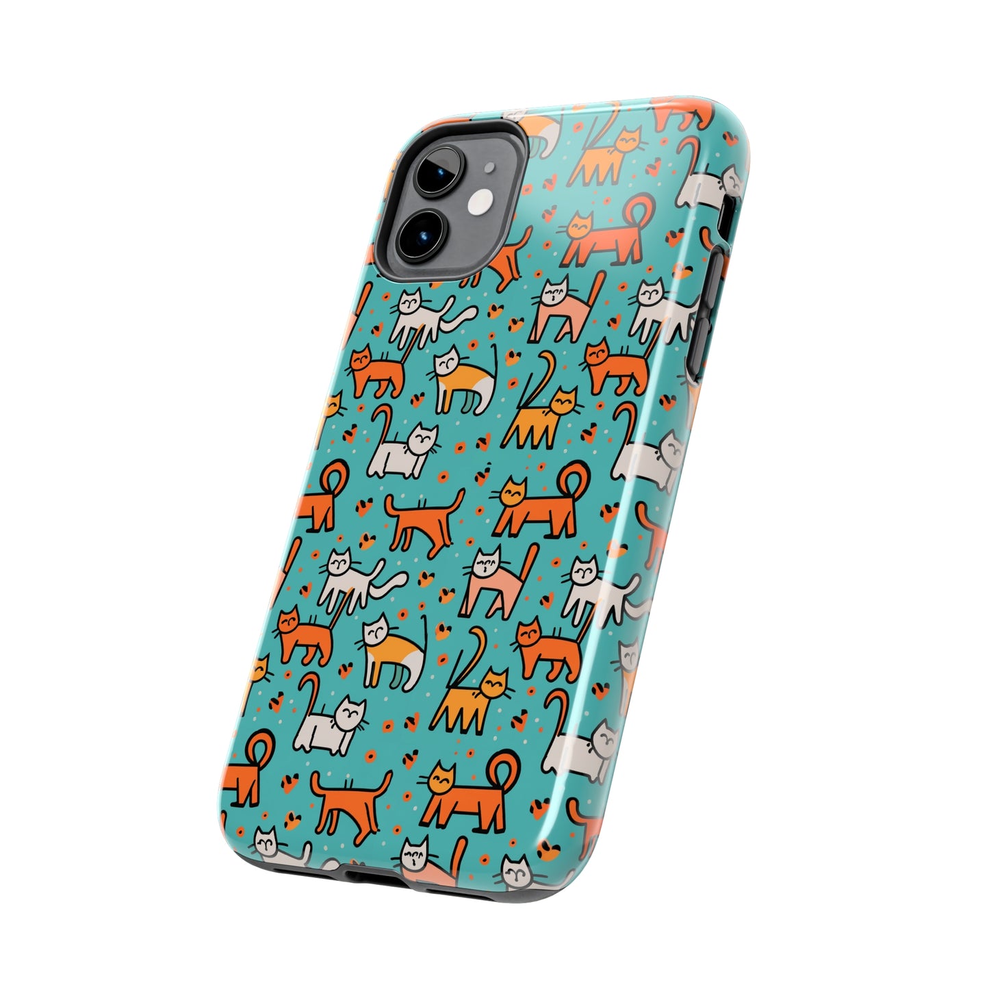 Cute Cat Pattern Tough Phone Cases