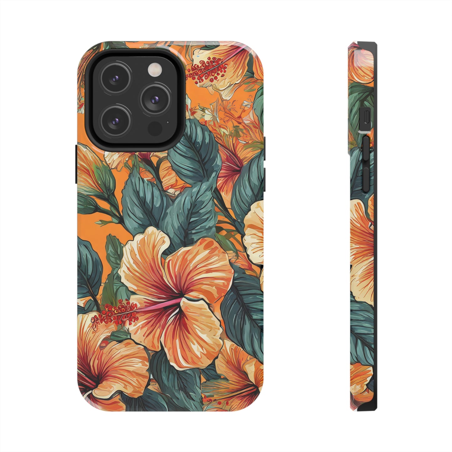 Hibiscus Flowers Painting Tough Phone Cases