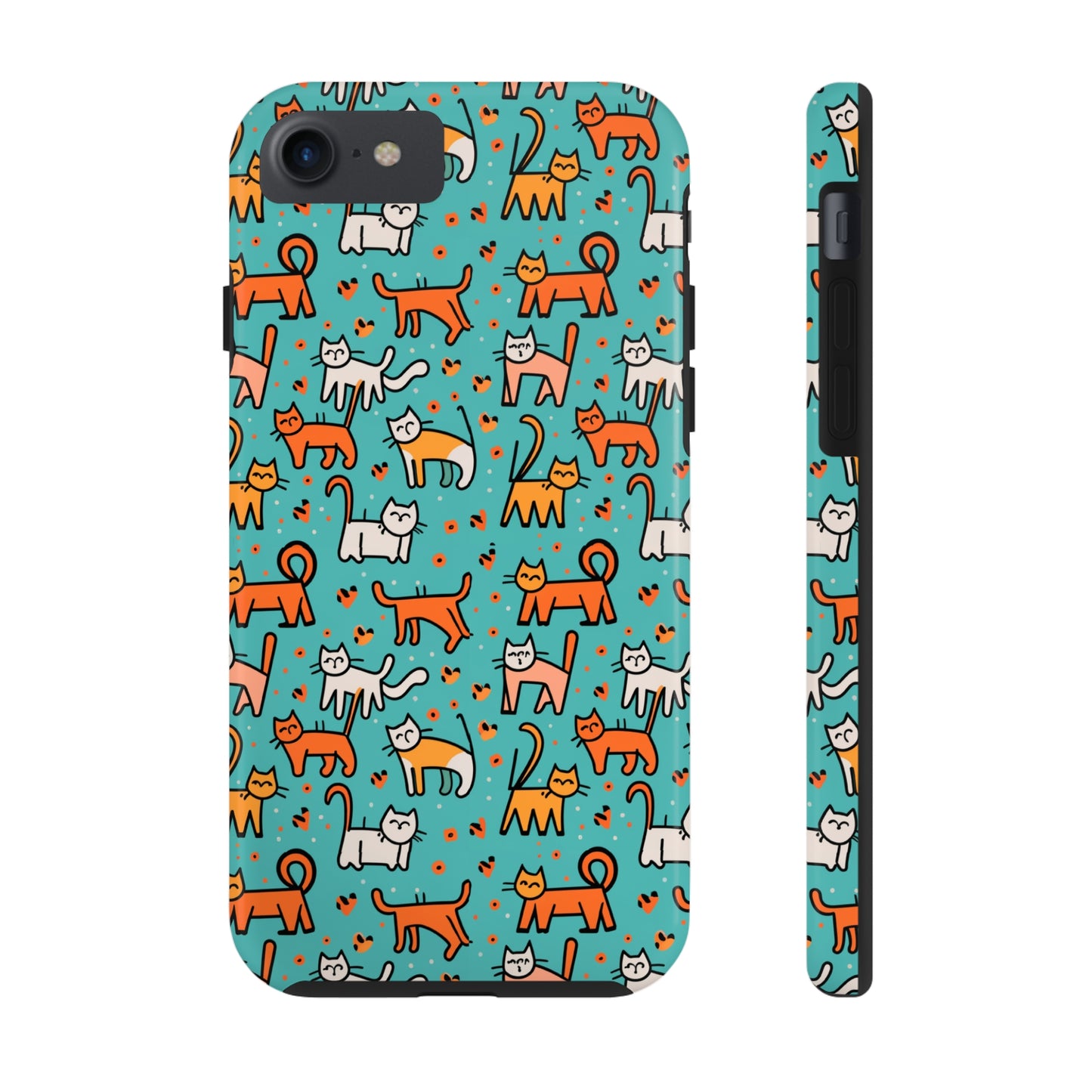 Cute Cat Pattern Tough Phone Cases