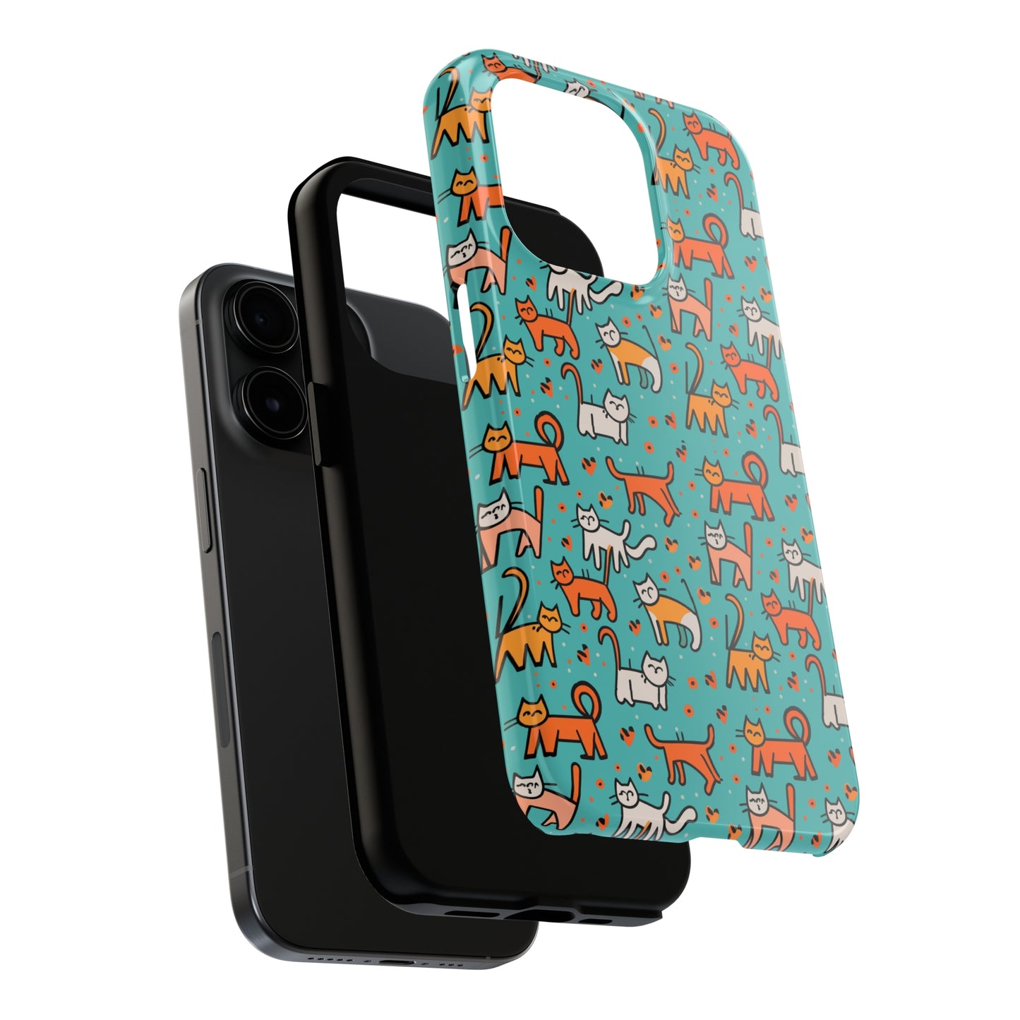 Cute Cat Pattern Tough Phone Cases