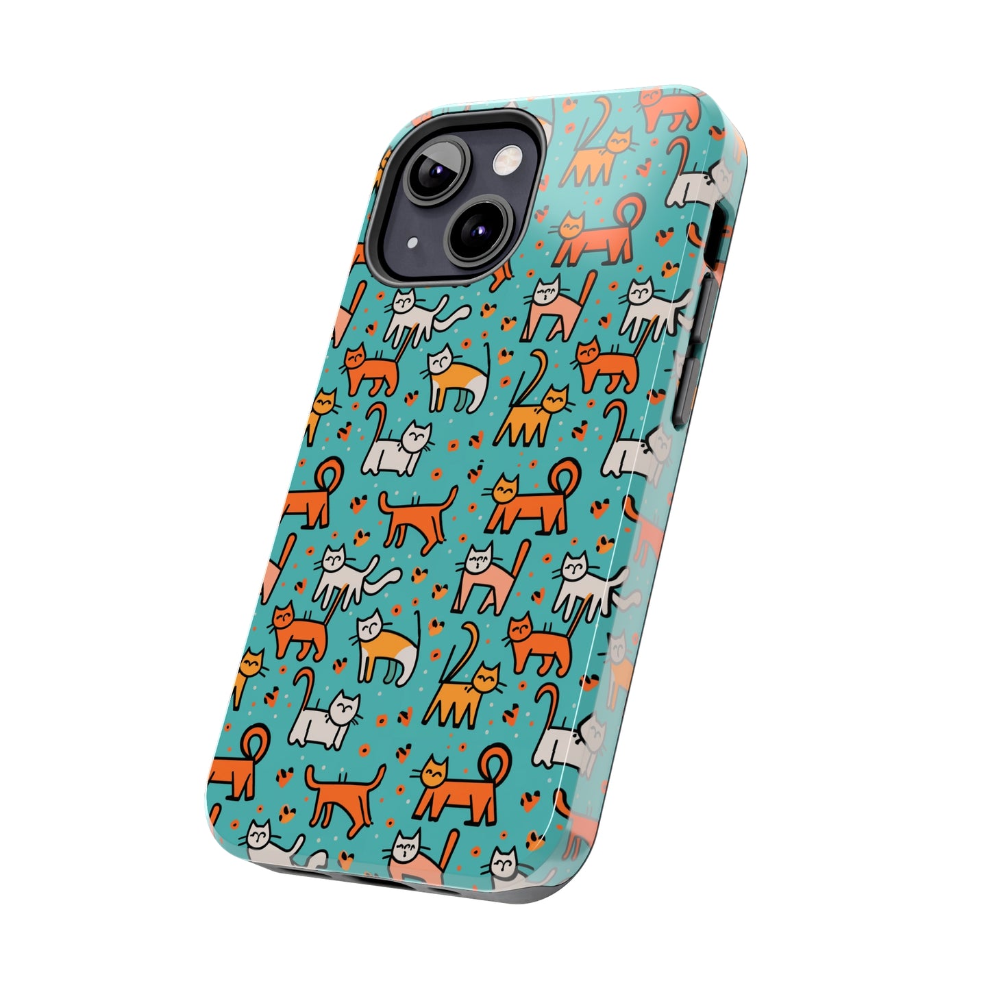 Cute Cat Pattern Tough Phone Cases