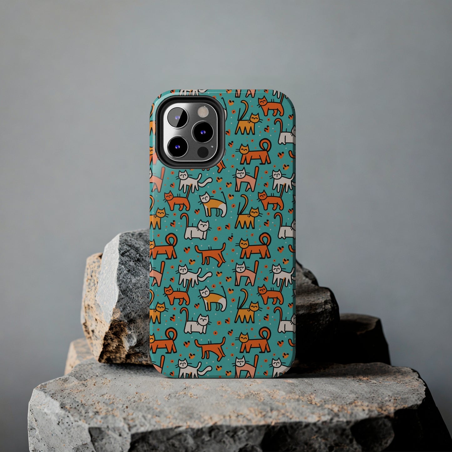 Cute Cat Pattern Tough Phone Cases