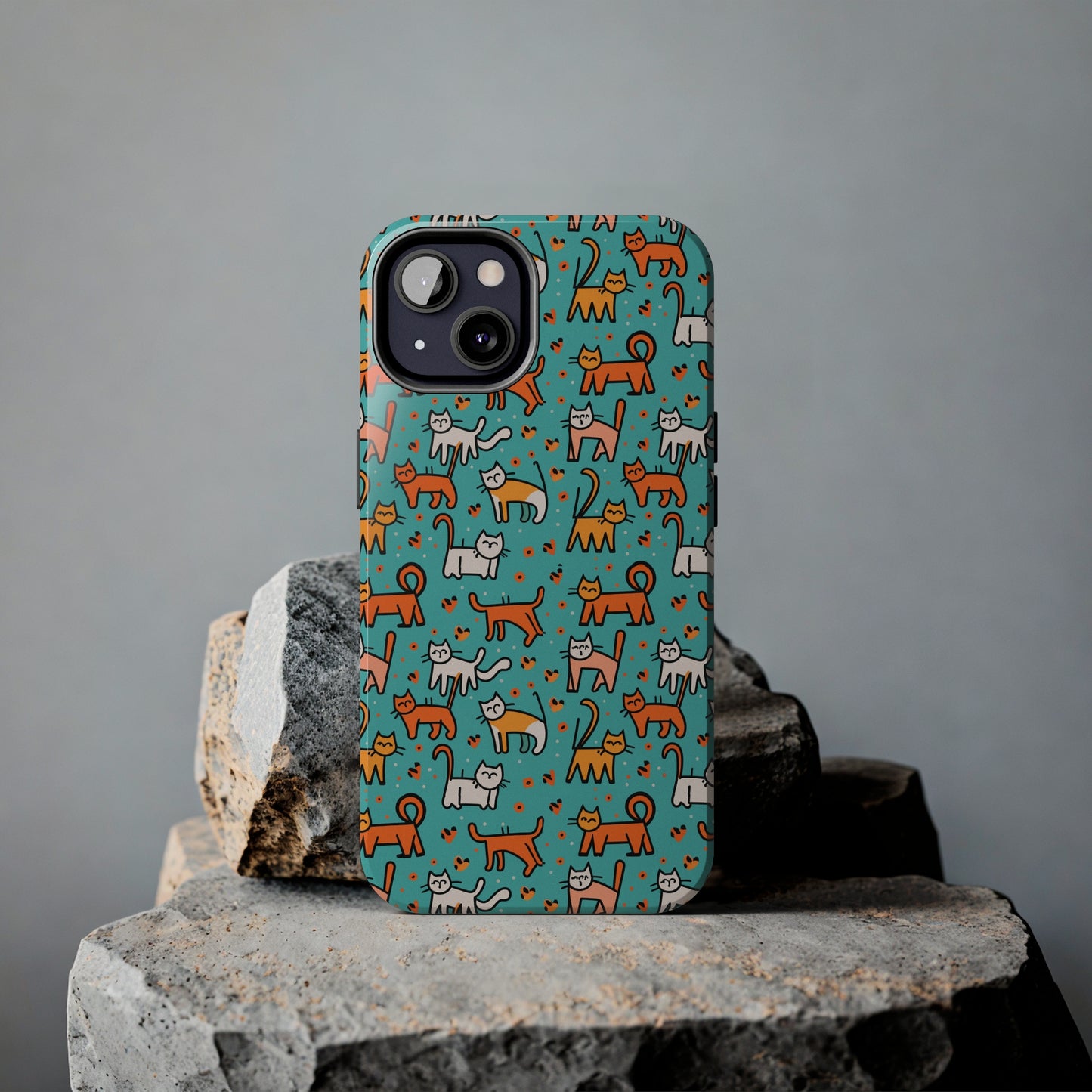 Cute Cat Pattern Tough Phone Cases