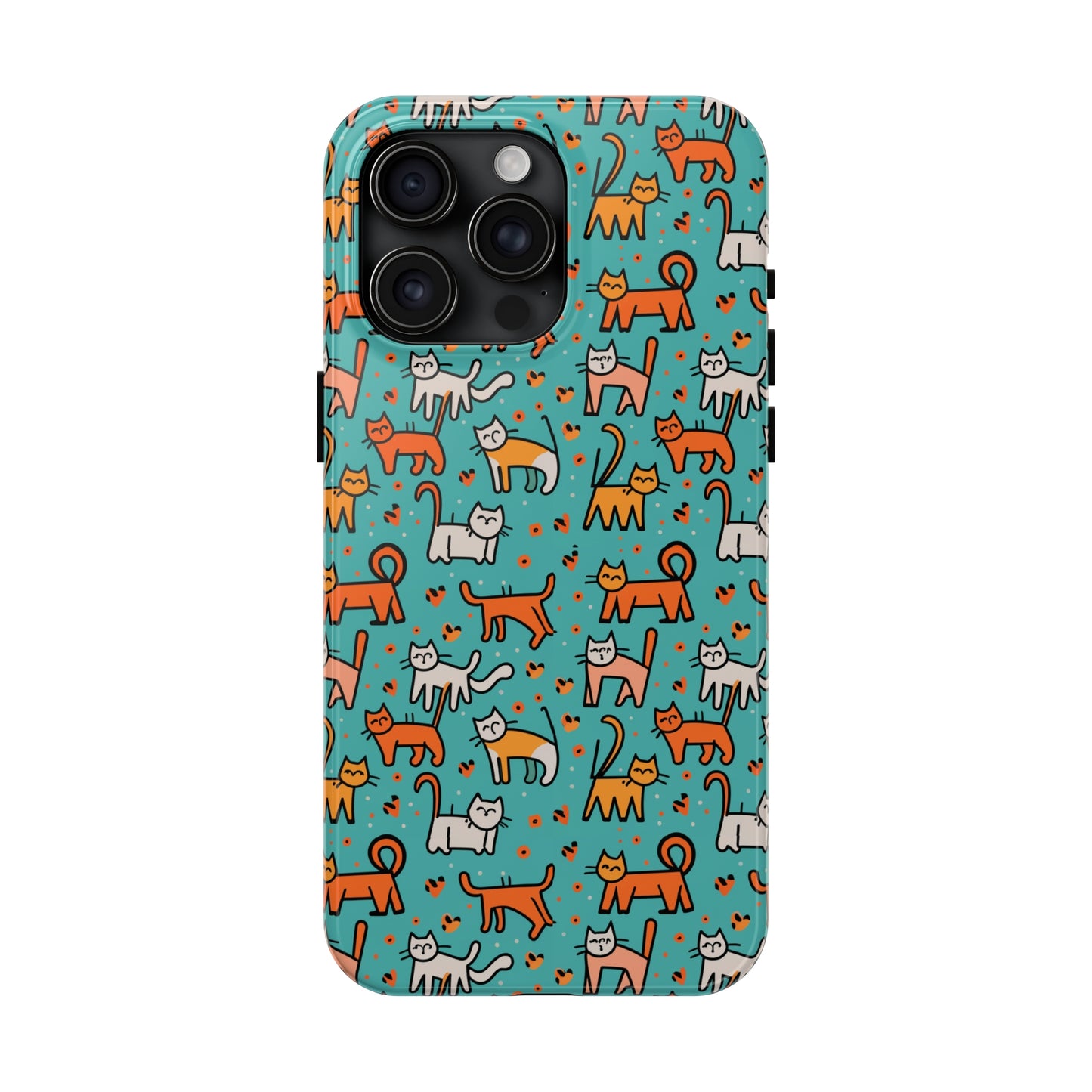 Cute Cat Pattern Tough Phone Cases