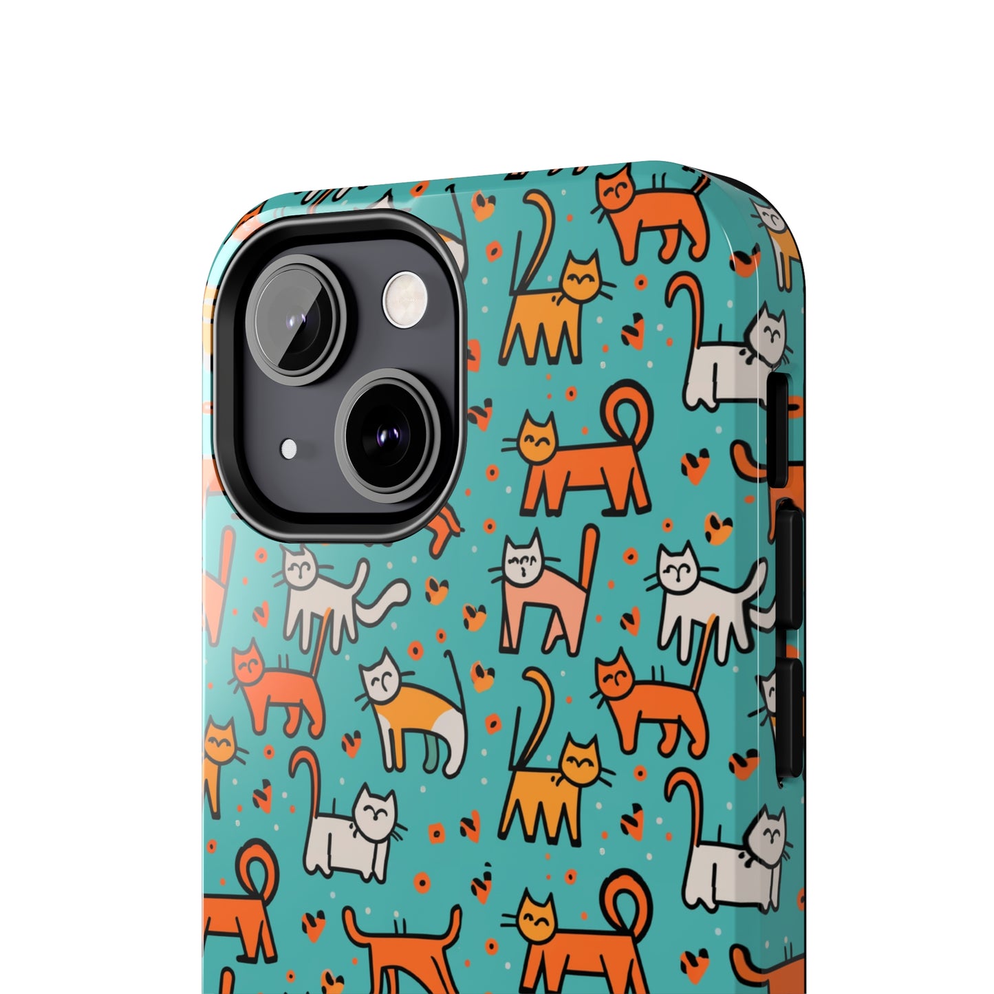 Cute Cat Pattern Tough Phone Cases