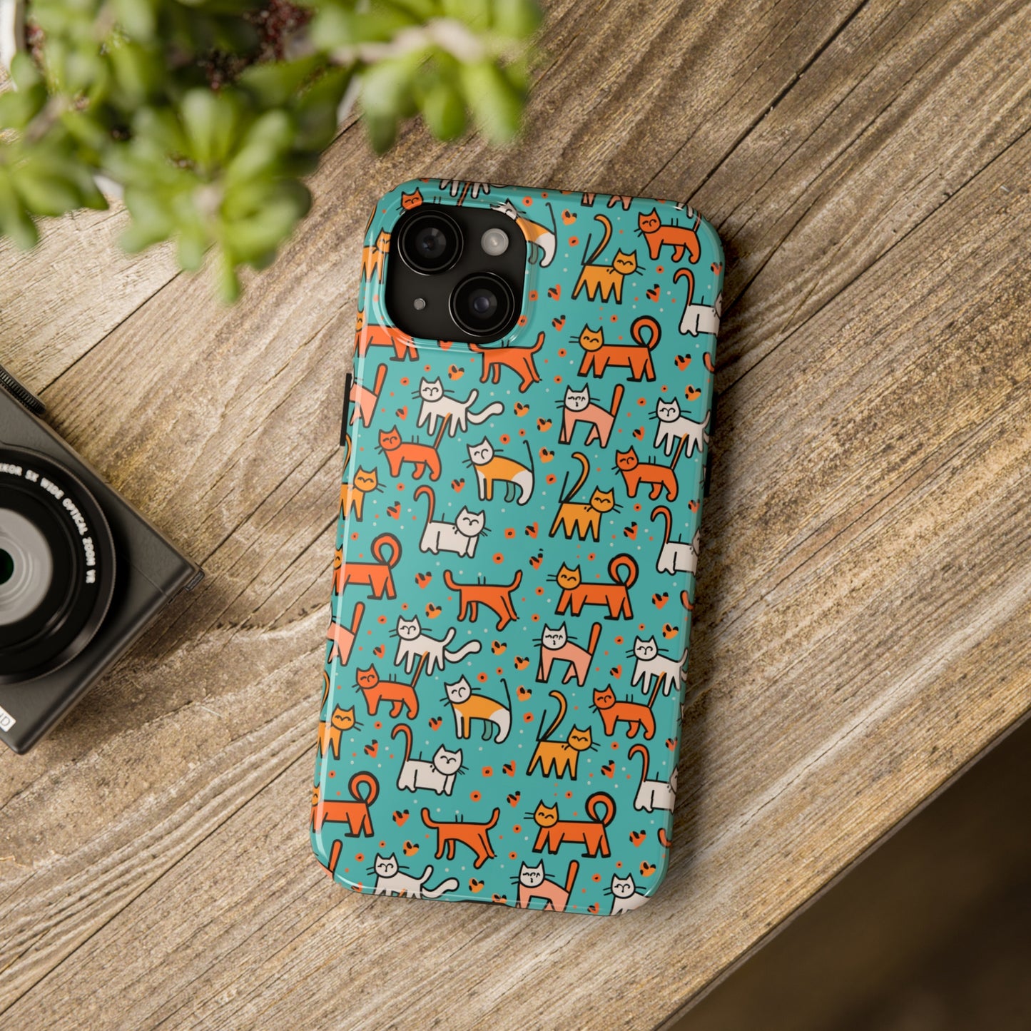 Cute Cat Pattern Tough Phone Cases