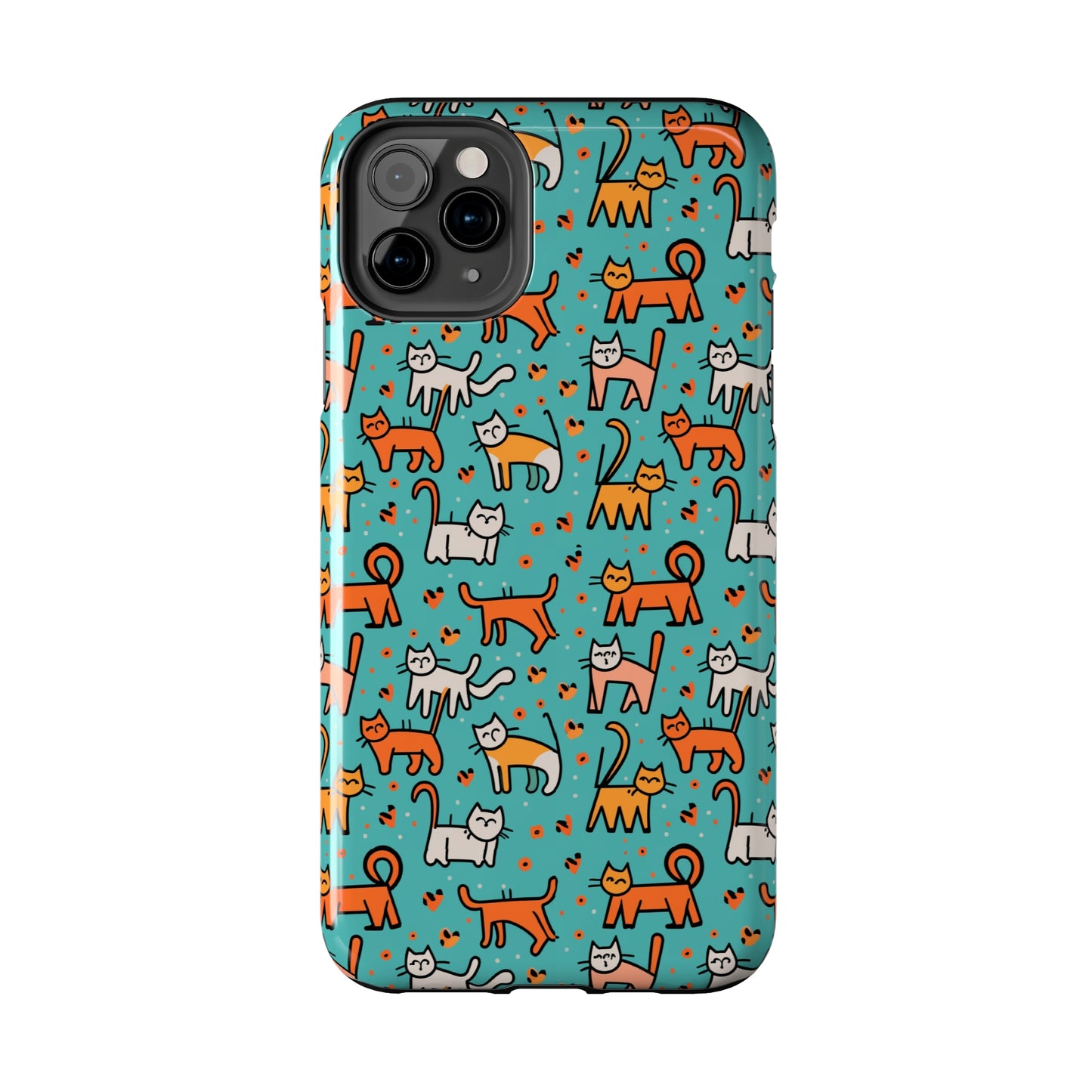 Cute Cat Pattern Tough Phone Cases