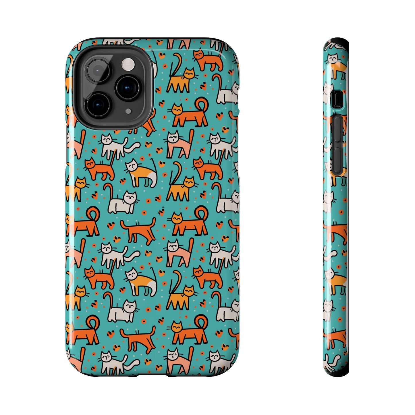 Cute Cat Pattern Tough Phone Cases