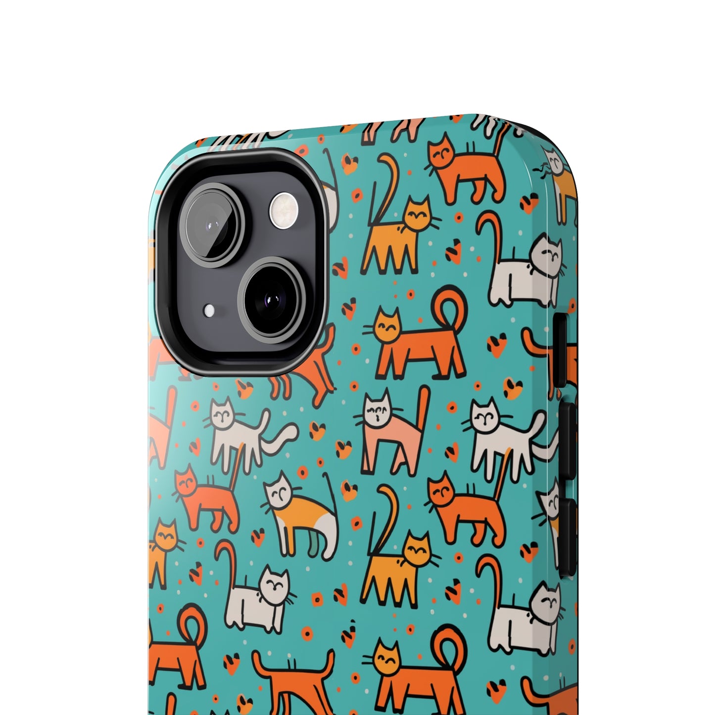 Cute Cat Pattern Tough Phone Cases