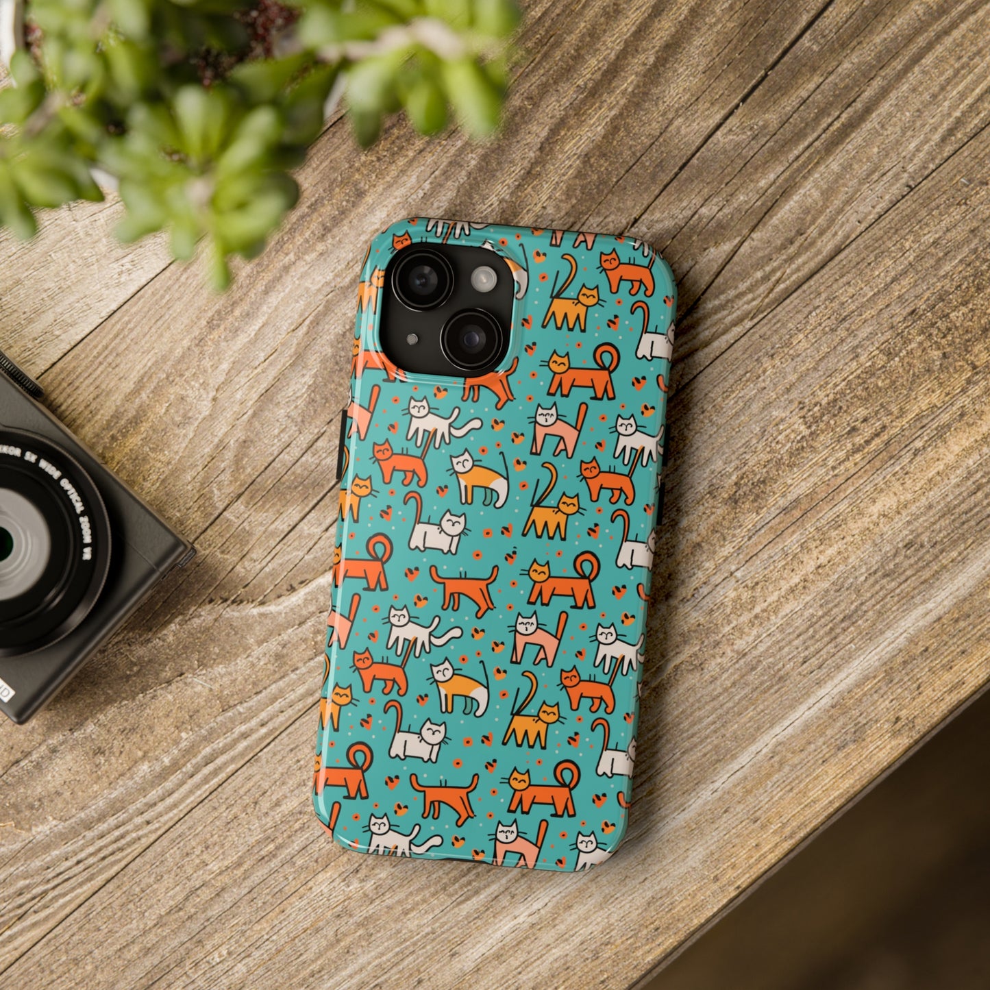 Cute Cat Pattern Tough Phone Cases