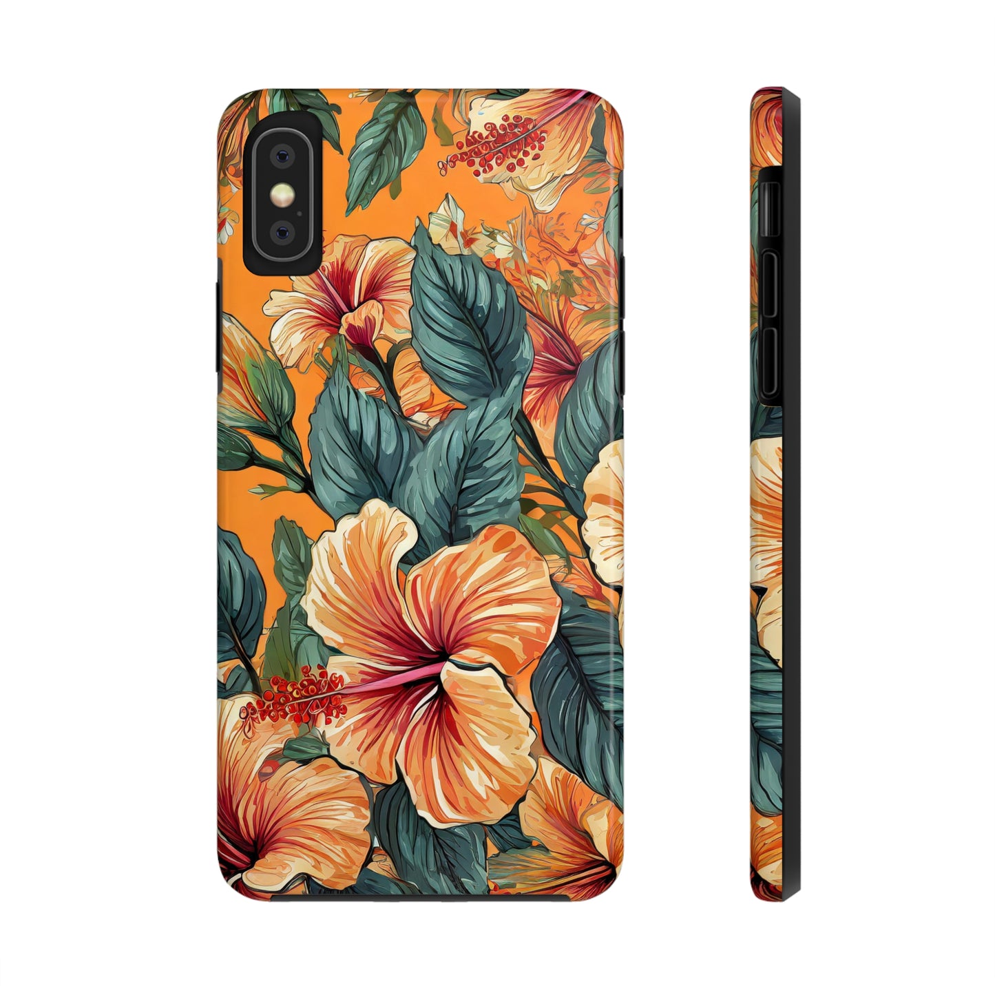 Hibiscus Flowers Painting Tough Phone Cases