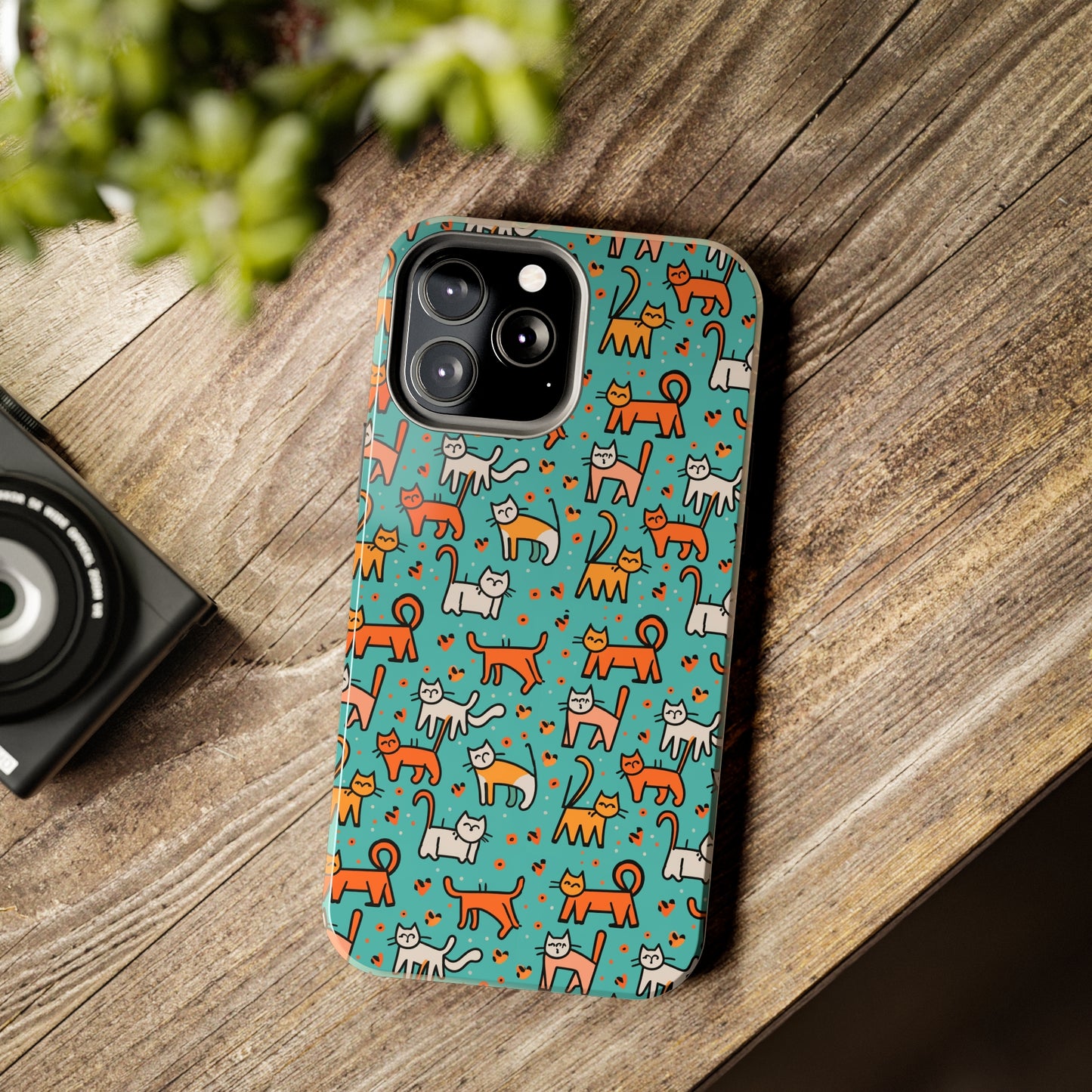 Cute Cat Pattern Tough Phone Cases