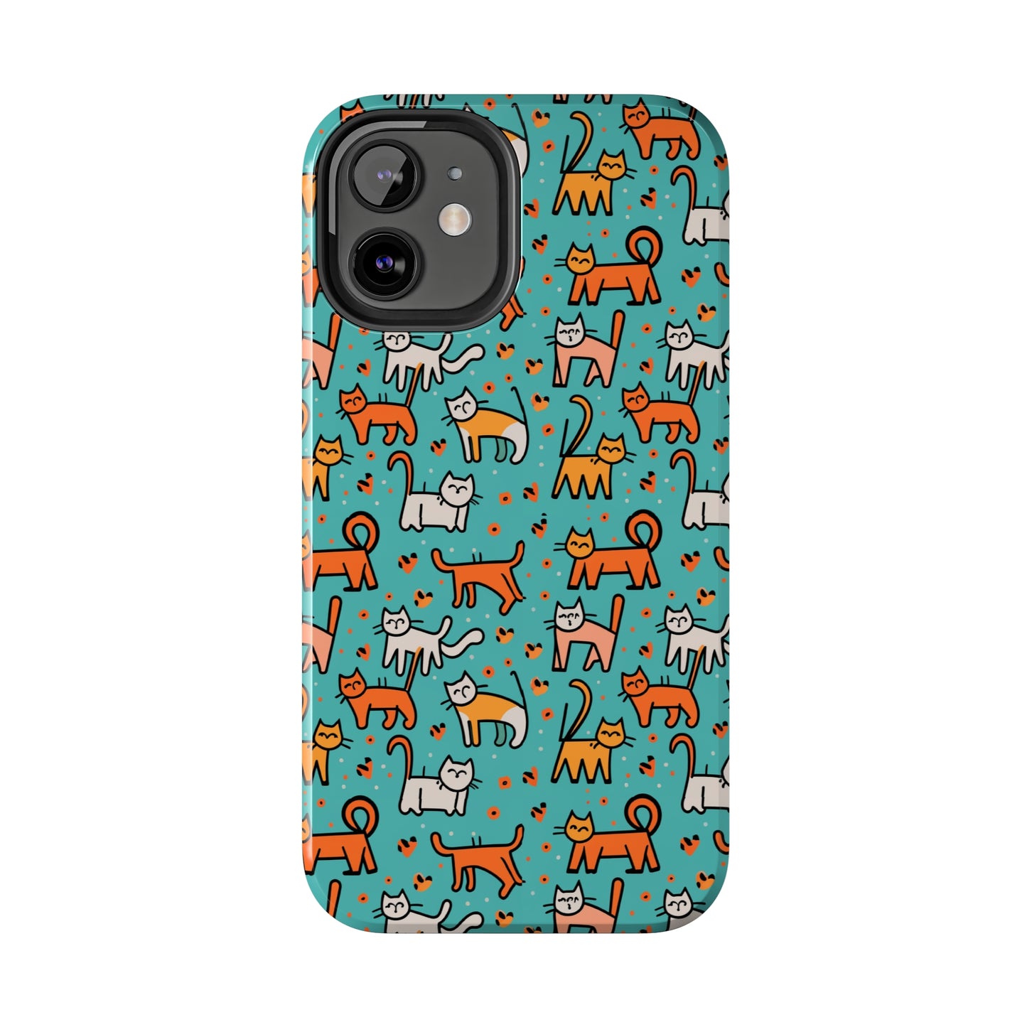 Cute Cat Pattern Tough Phone Cases