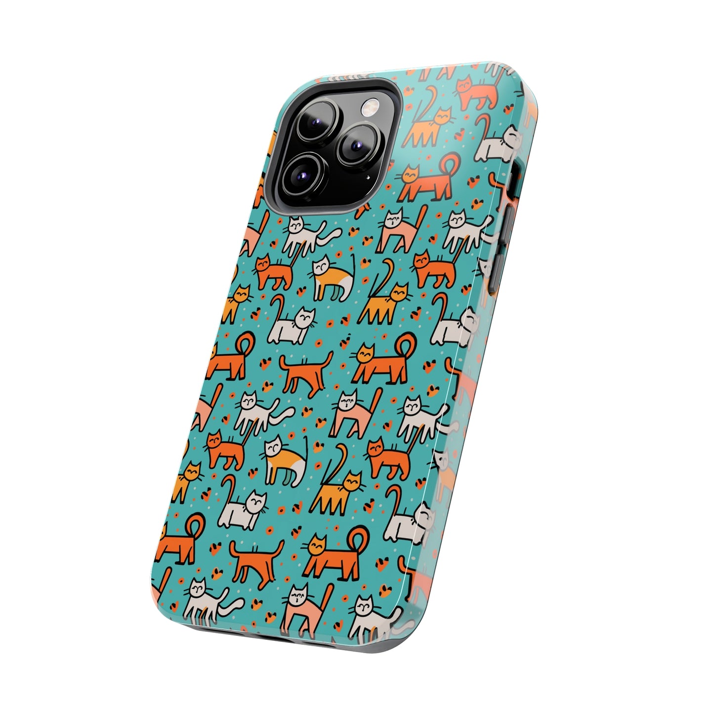 Cute Cat Pattern Tough Phone Cases