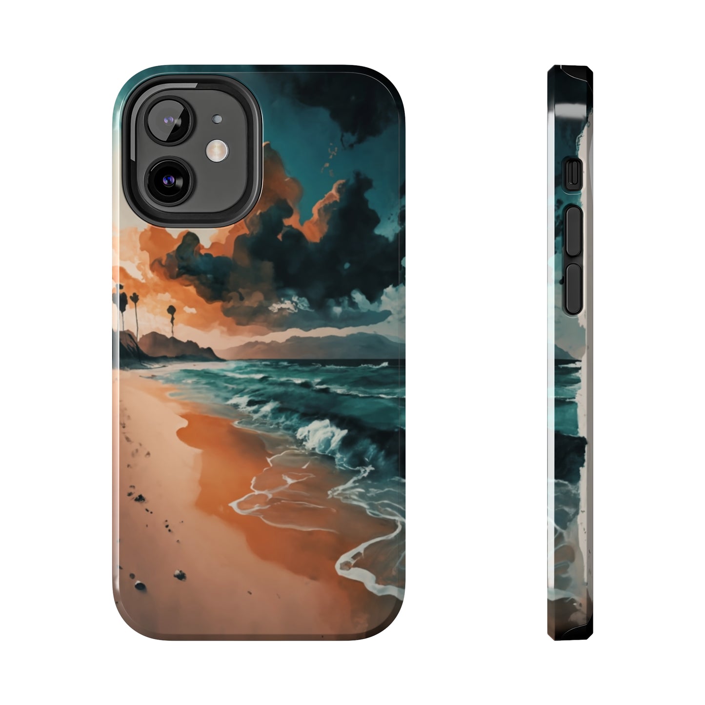 Beach Sunset Painting Tough Phone Cases