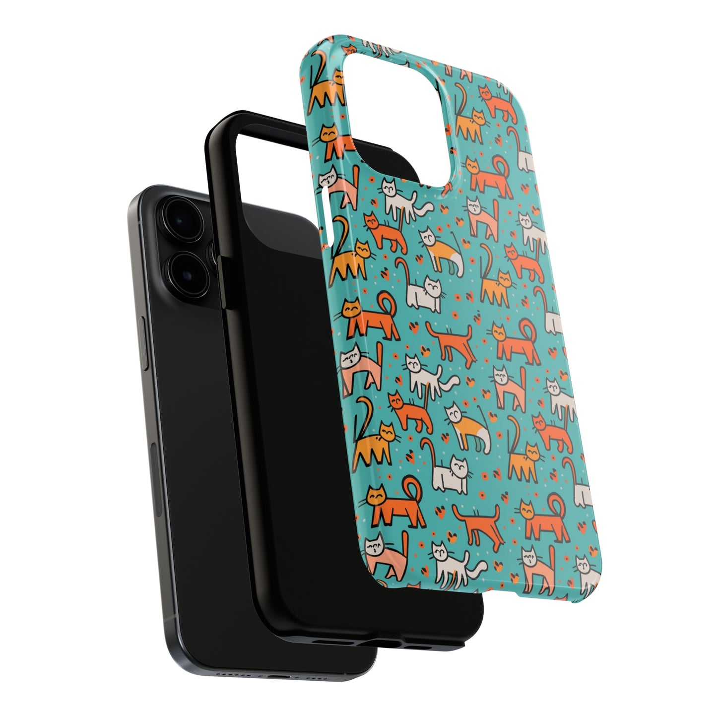 Cute Cat Pattern Tough Phone Cases