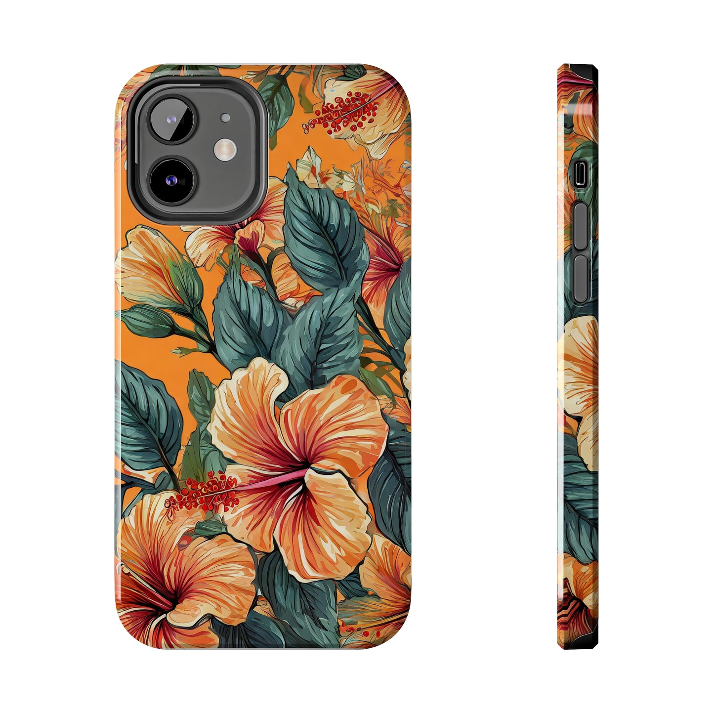 Hibiscus Flowers Painting Tough Phone Cases