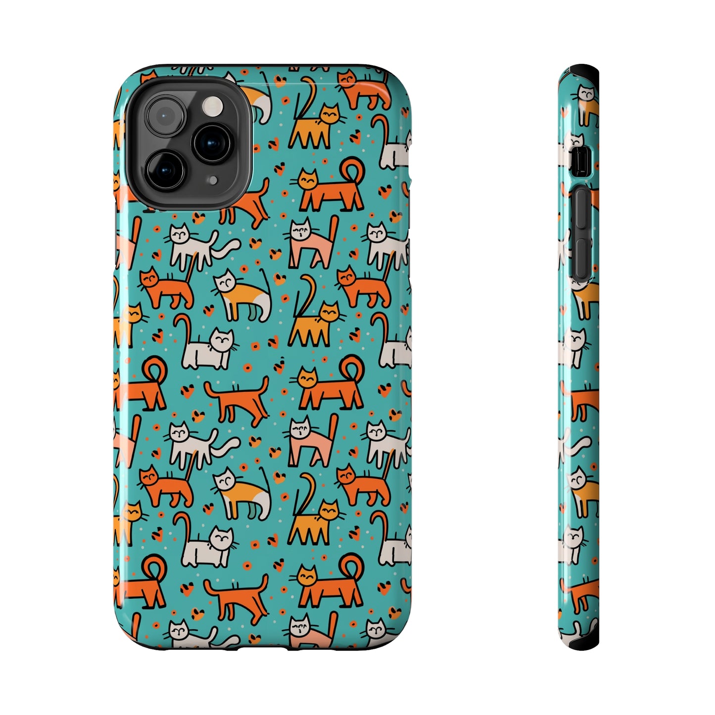 Cute Cat Pattern Tough Phone Cases