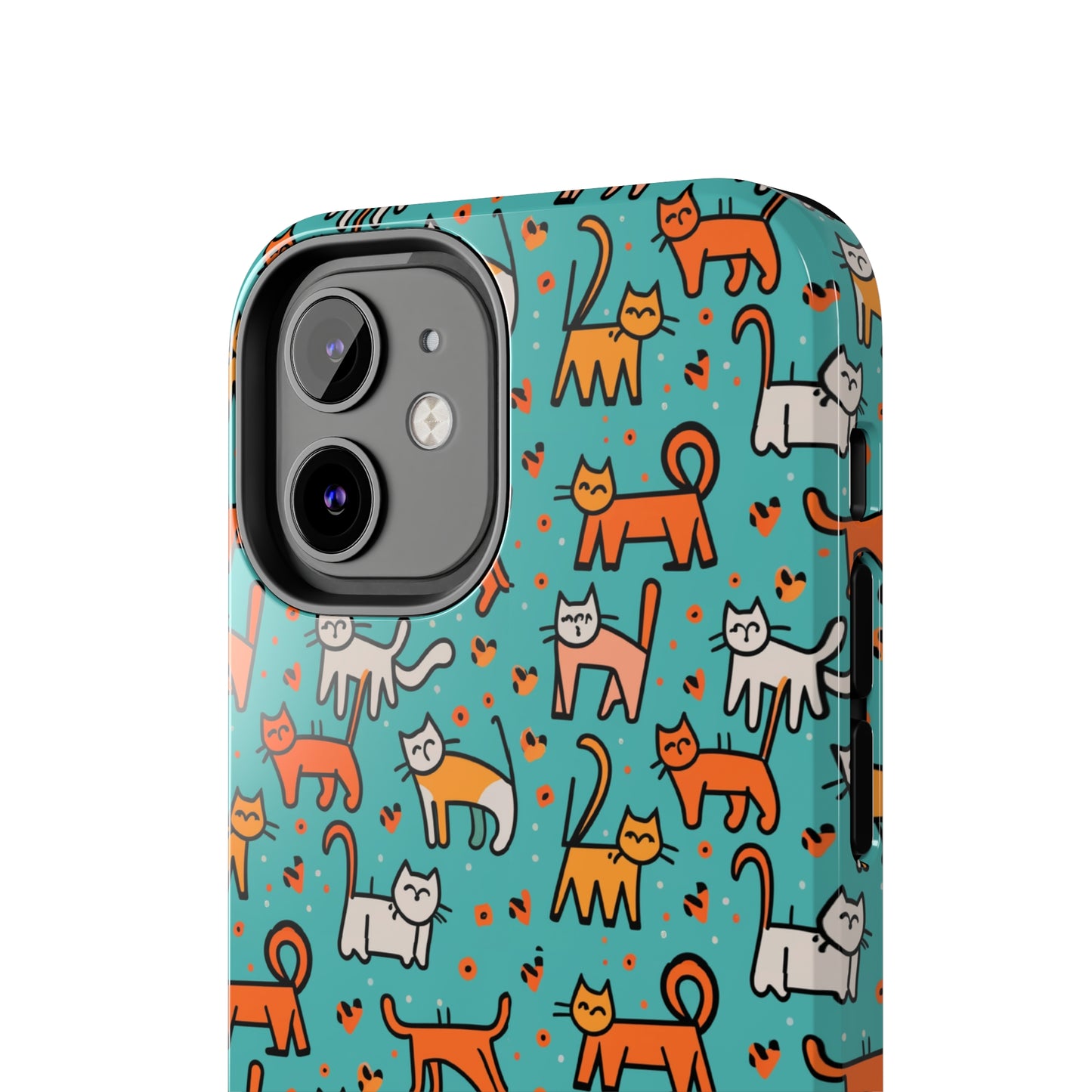 Cute Cat Pattern Tough Phone Cases