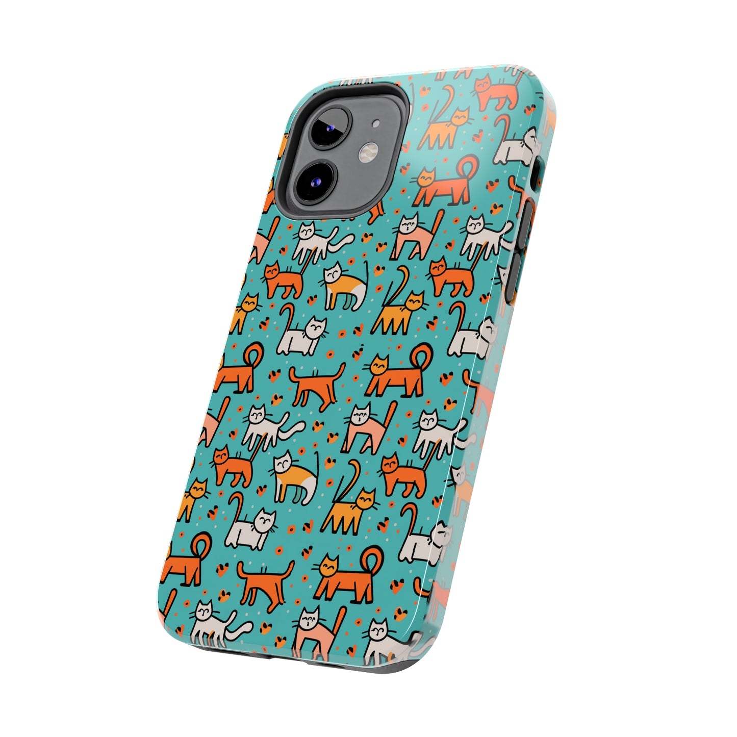 Cute Cat Pattern Tough Phone Cases