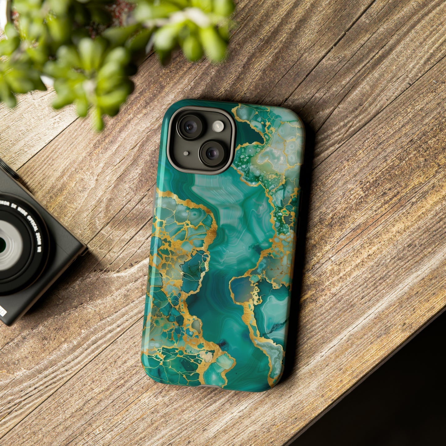 Teal & Gold Tough Cases