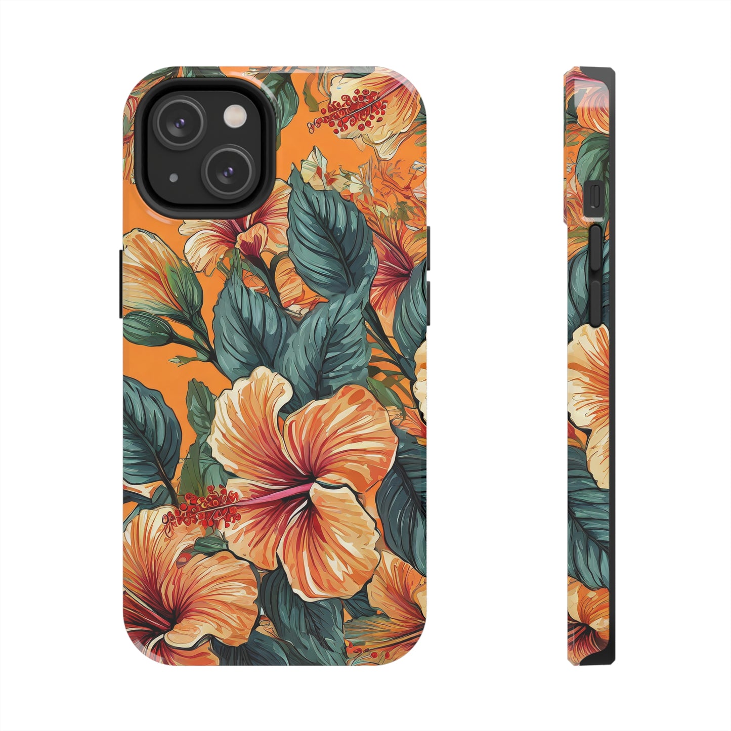 Hibiscus Flowers Painting Tough Phone Cases