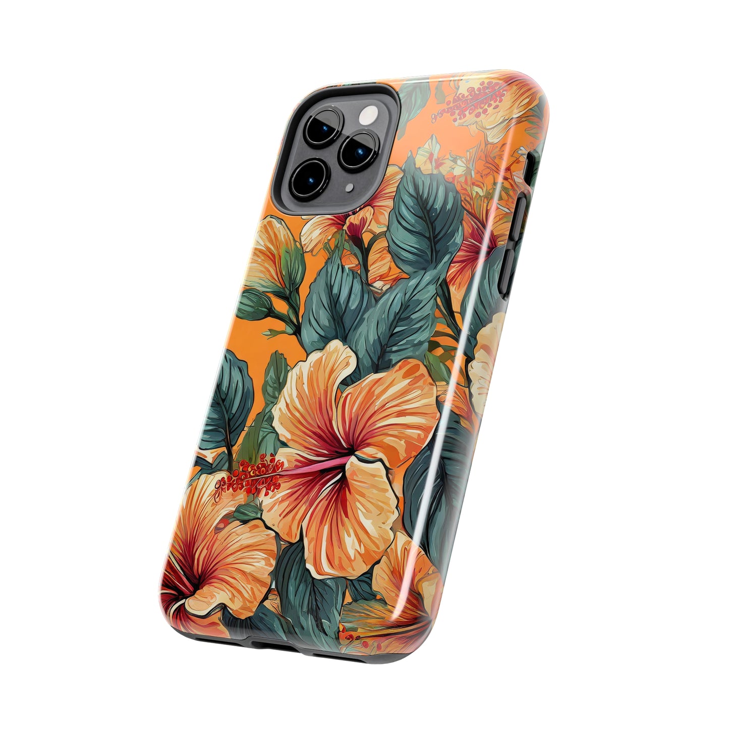 Hibiscus Flowers Painting Tough Phone Cases