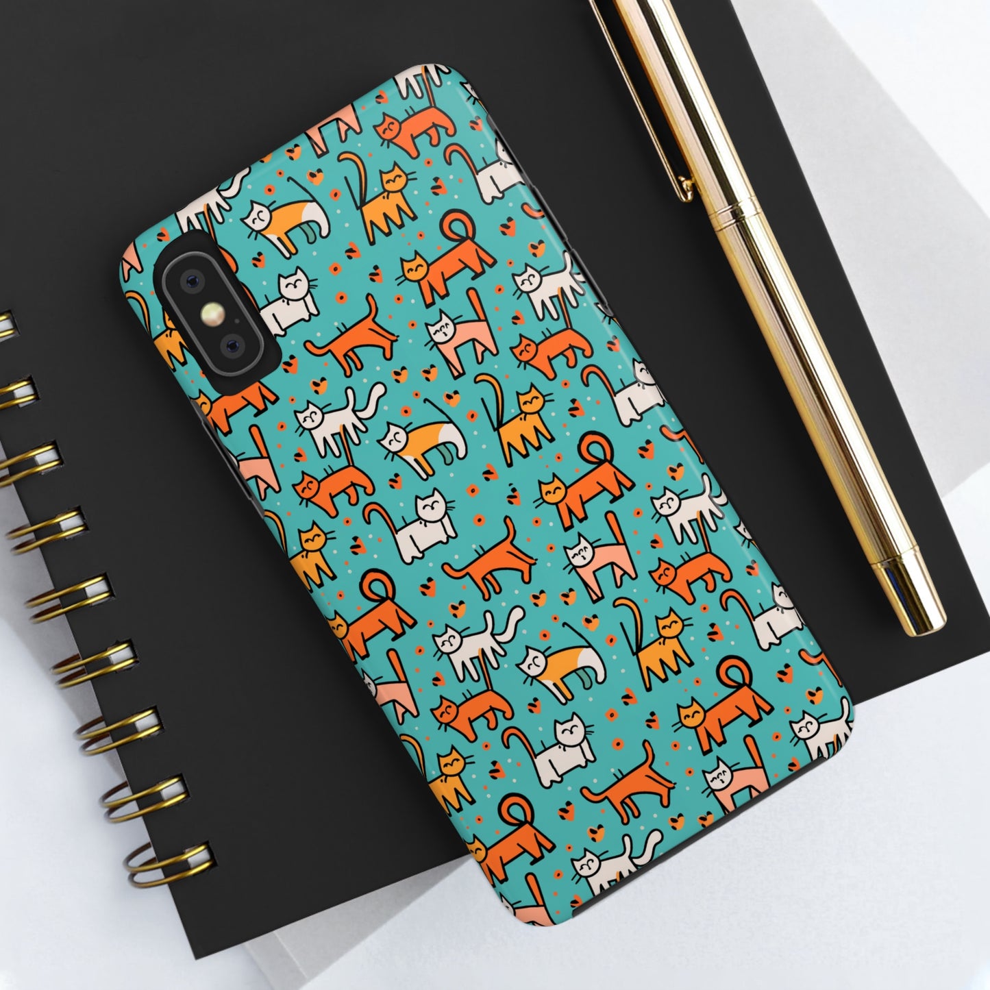 Cute Cat Pattern Tough Phone Cases