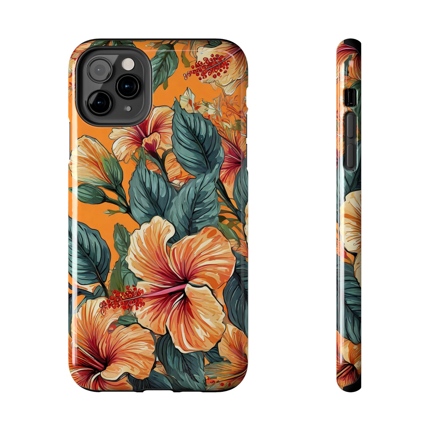 Hibiscus Flowers Painting Tough Phone Cases