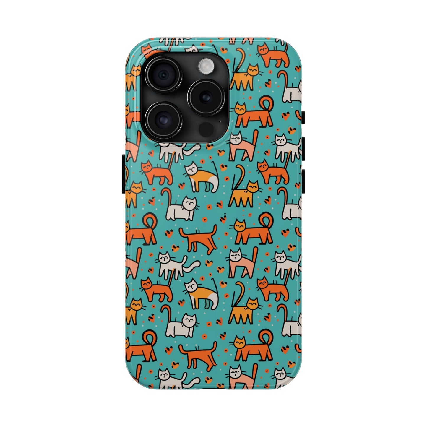 Cute Cat Pattern Tough Phone Cases