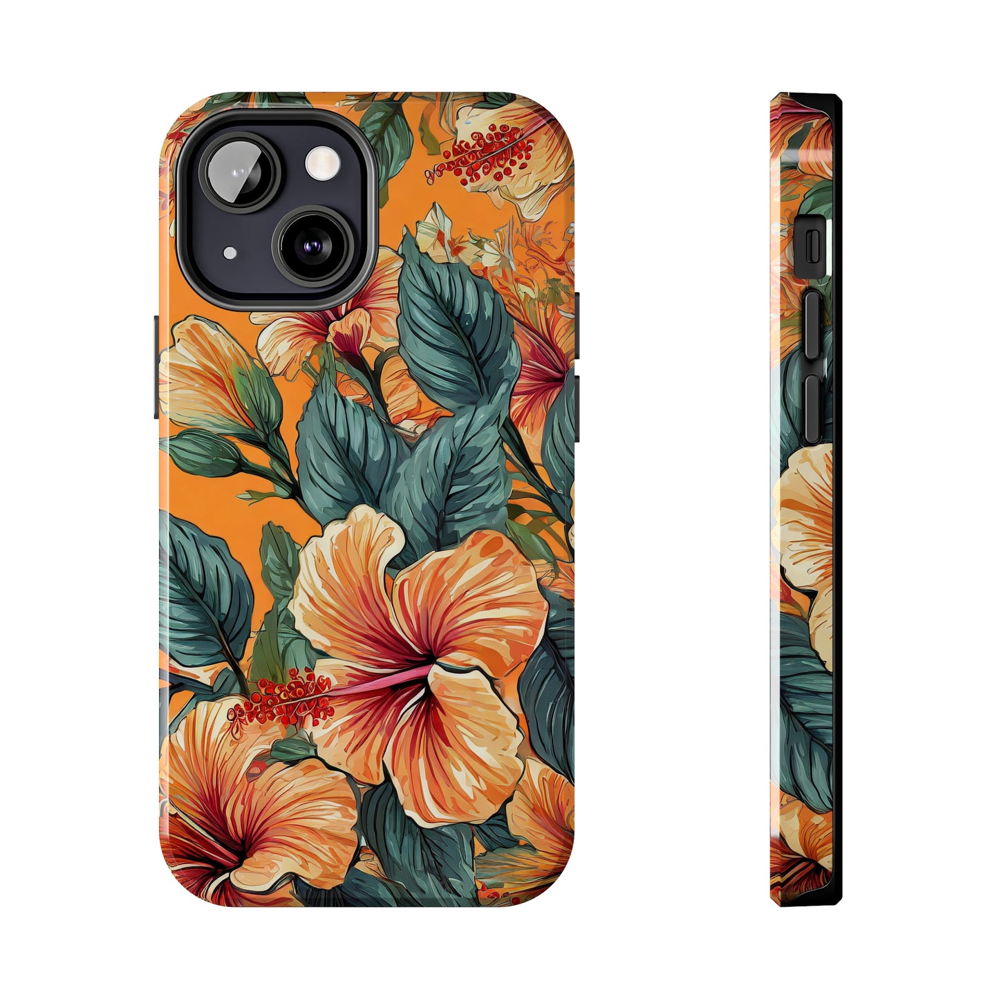 Hibiscus Flowers Painting Tough Phone Cases