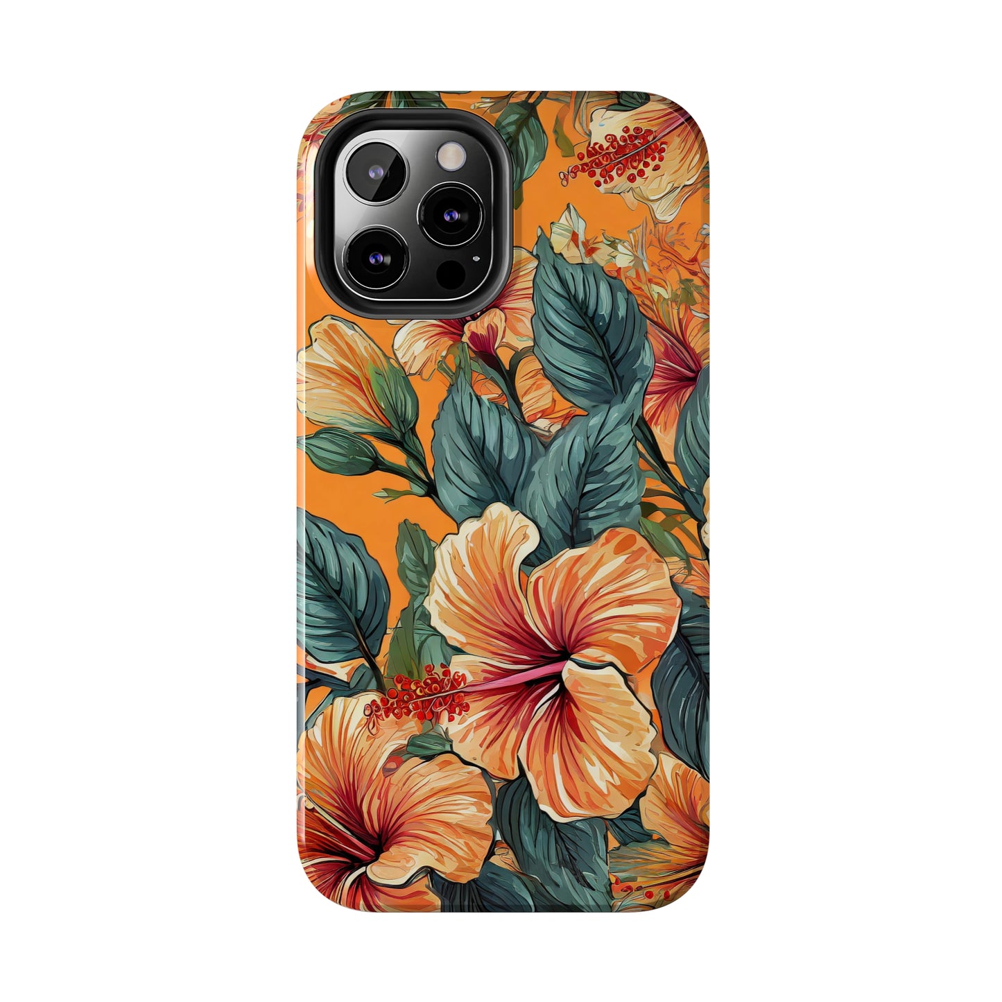 Hibiscus Flowers Painting Tough Phone Cases