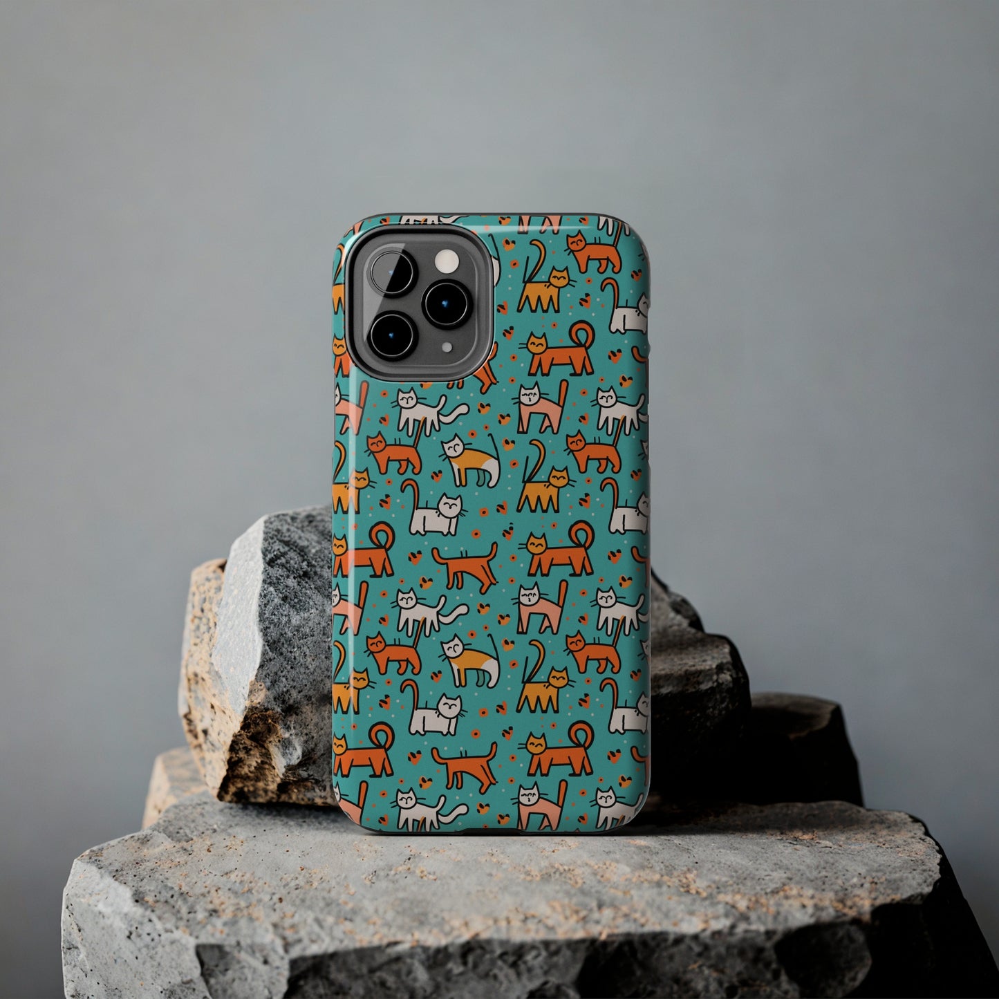 Cute Cat Pattern Tough Phone Cases