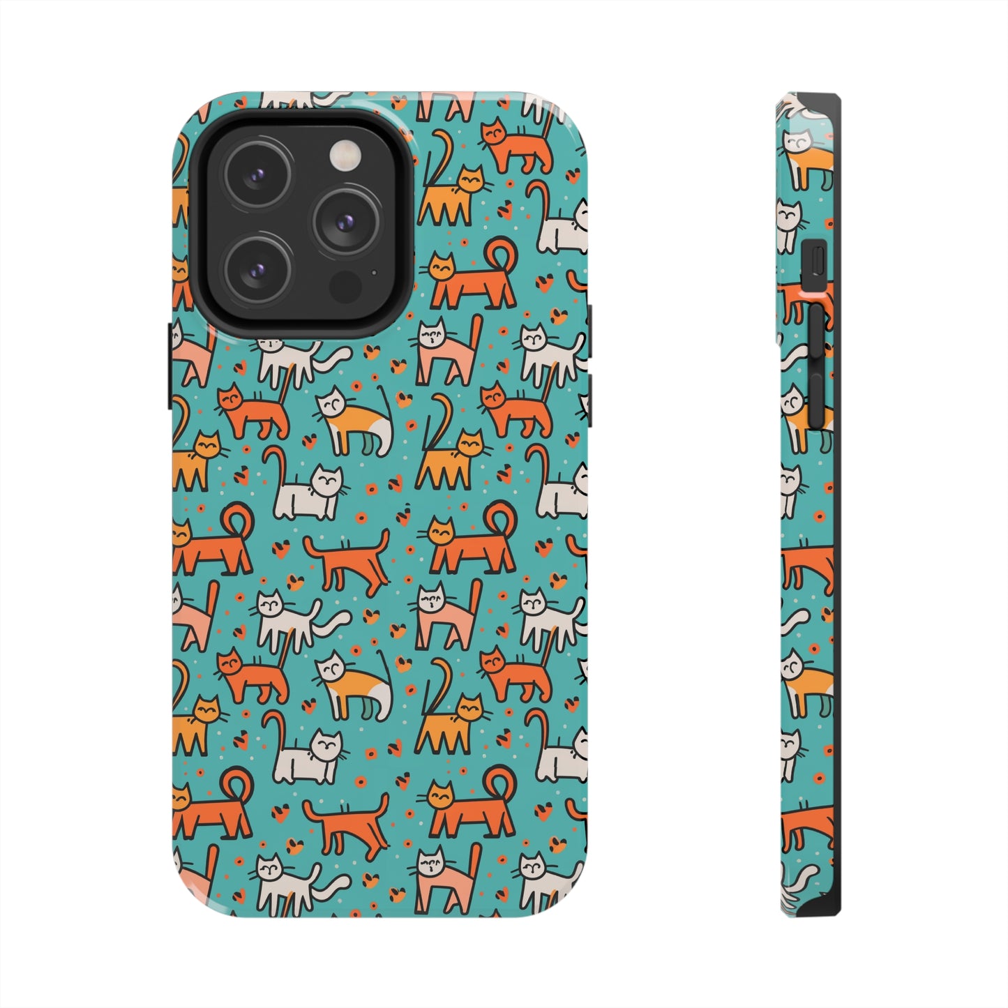 Cute Cat Pattern Tough Phone Cases