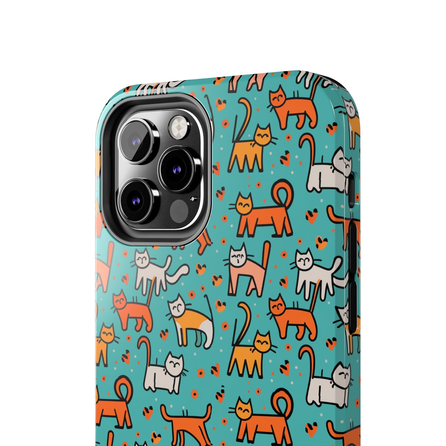 Cute Cat Pattern Tough Phone Cases