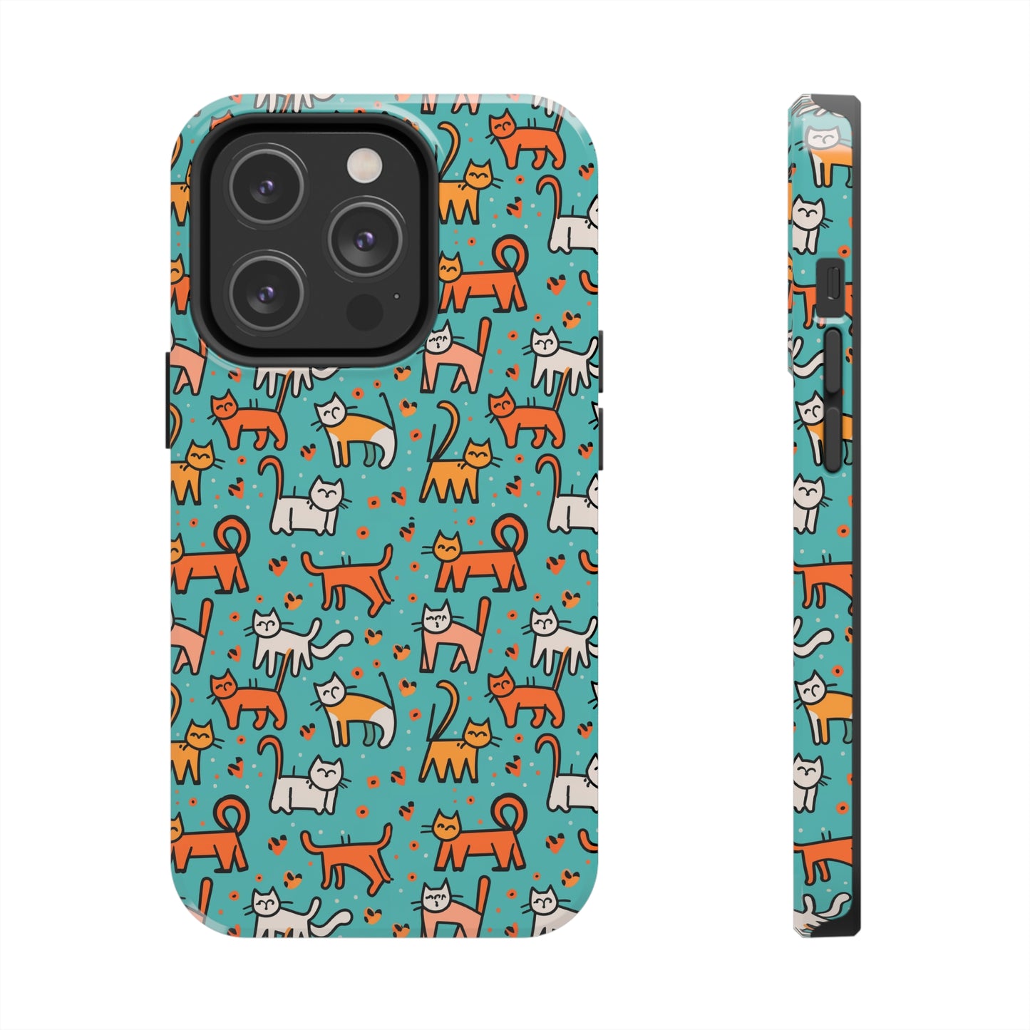 Cute Cat Pattern Tough Phone Cases