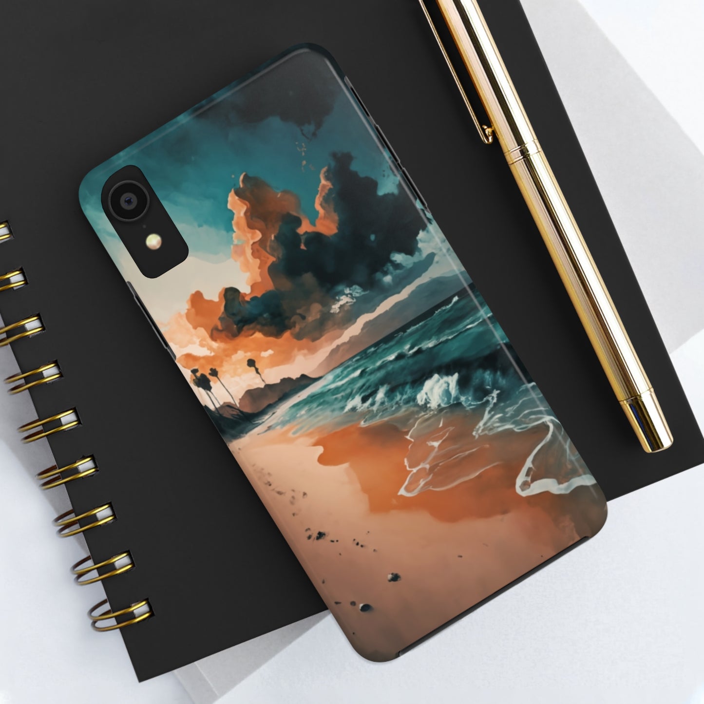 Beach Sunset Painting Tough Phone Cases