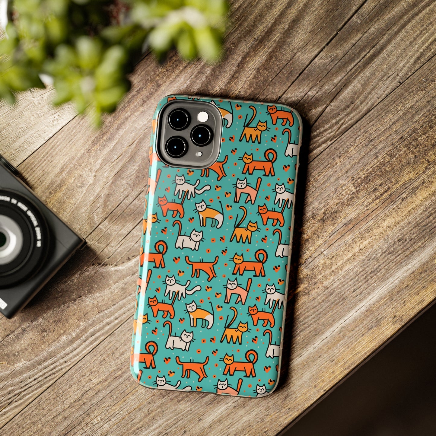 Cute Cat Pattern Tough Phone Cases