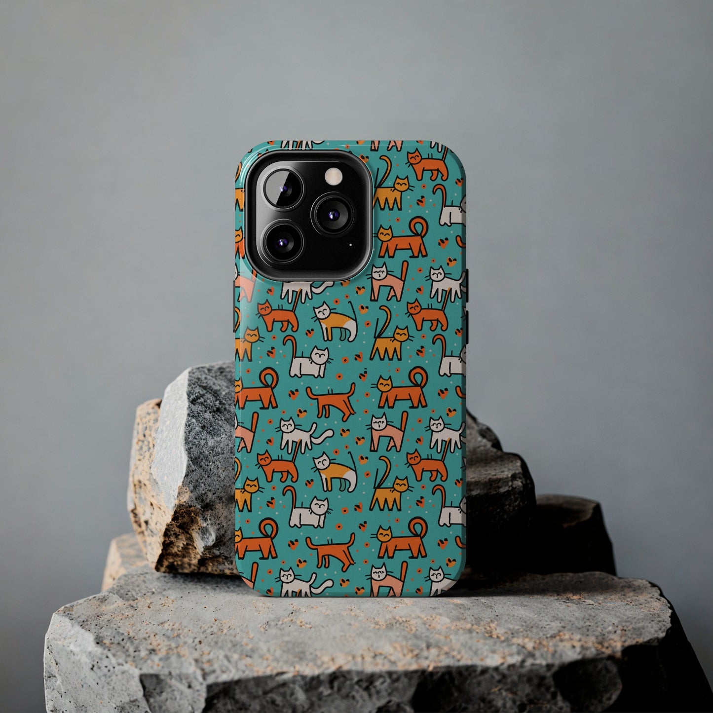 Cute Cat Pattern Tough Phone Cases