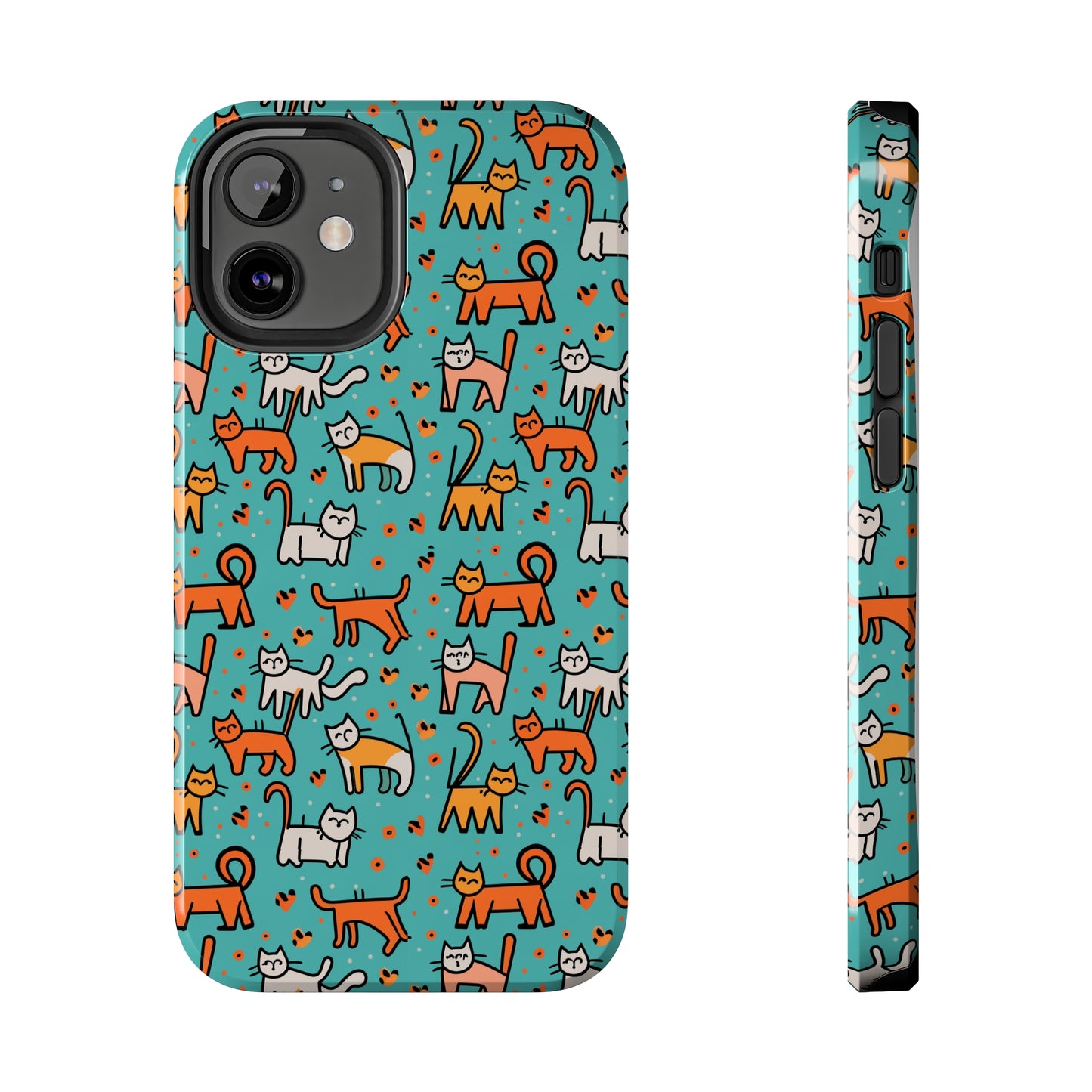 Cute Cat Pattern Tough Phone Cases