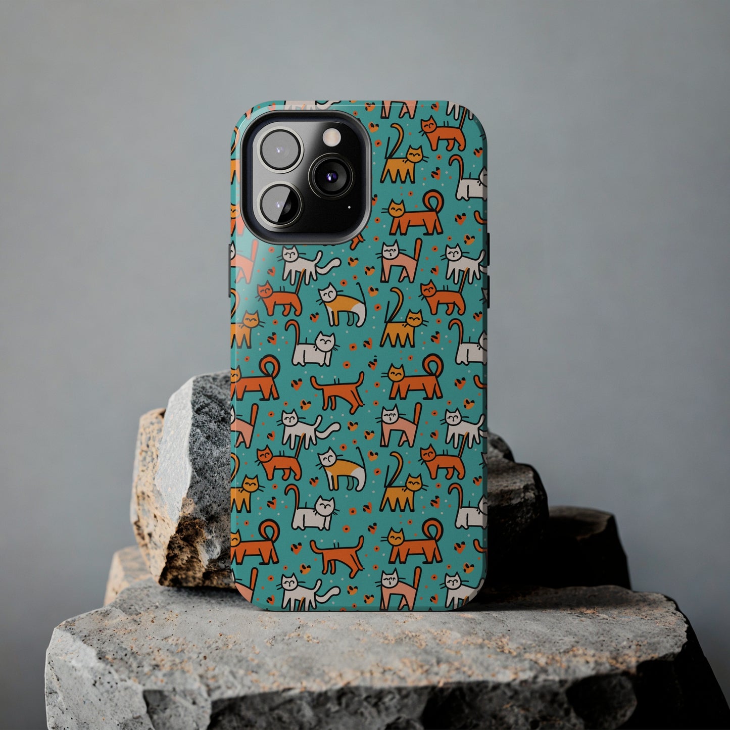 Cute Cat Pattern Tough Phone Cases