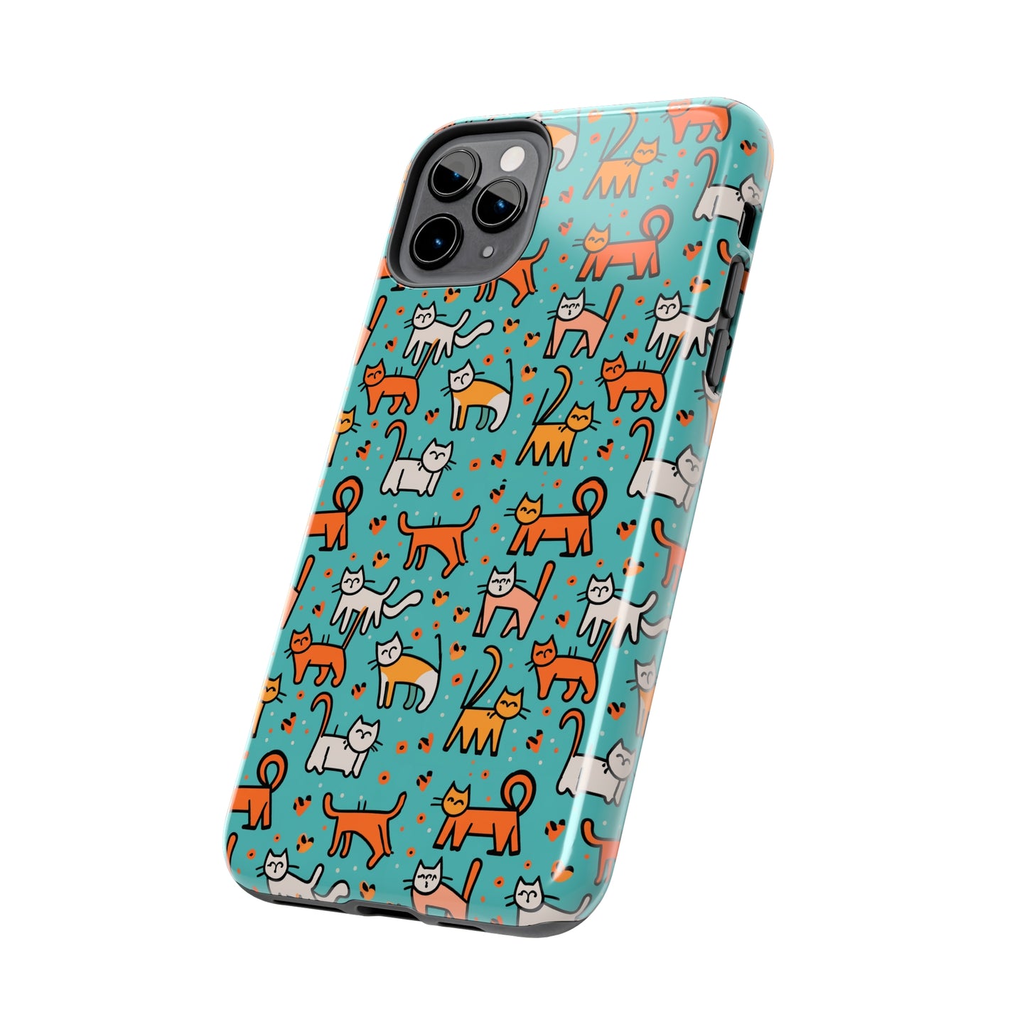 Cute Cat Pattern Tough Phone Cases