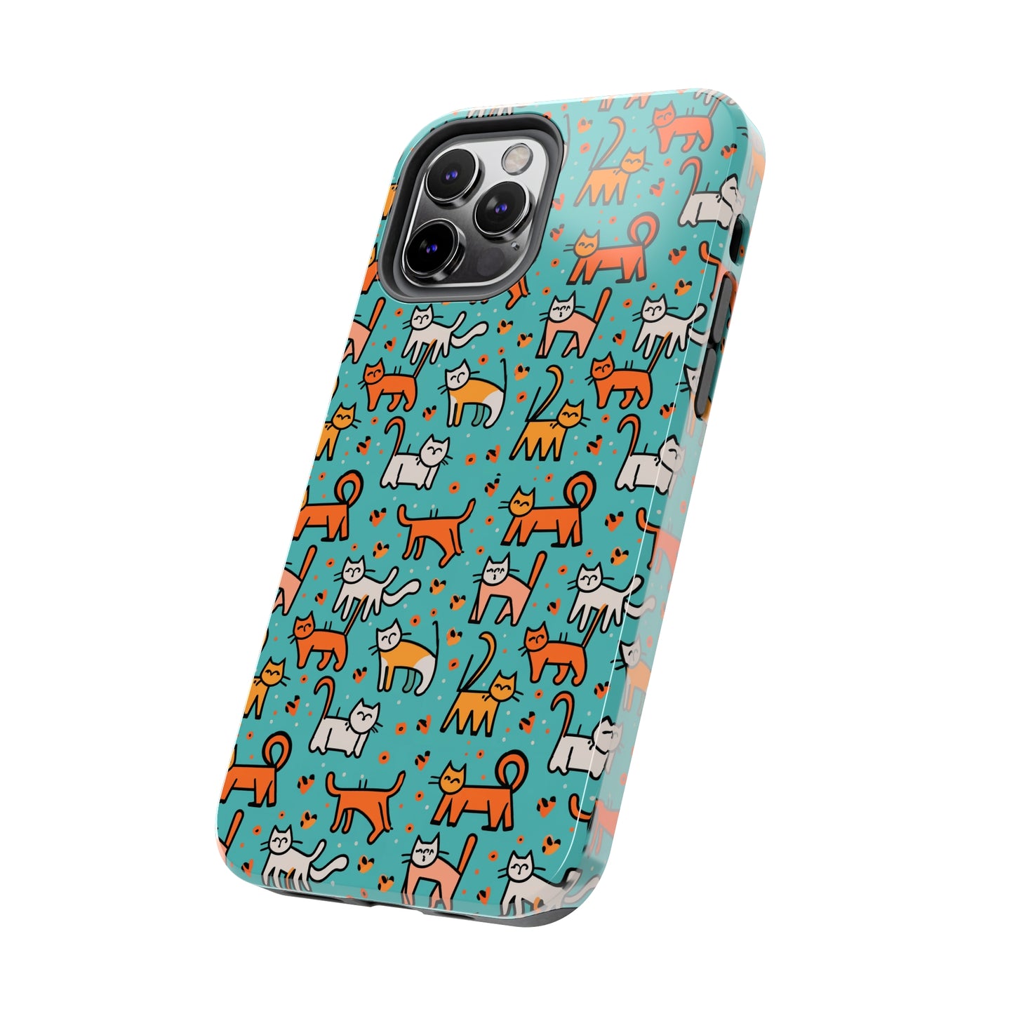 Cute Cat Pattern Tough Phone Cases