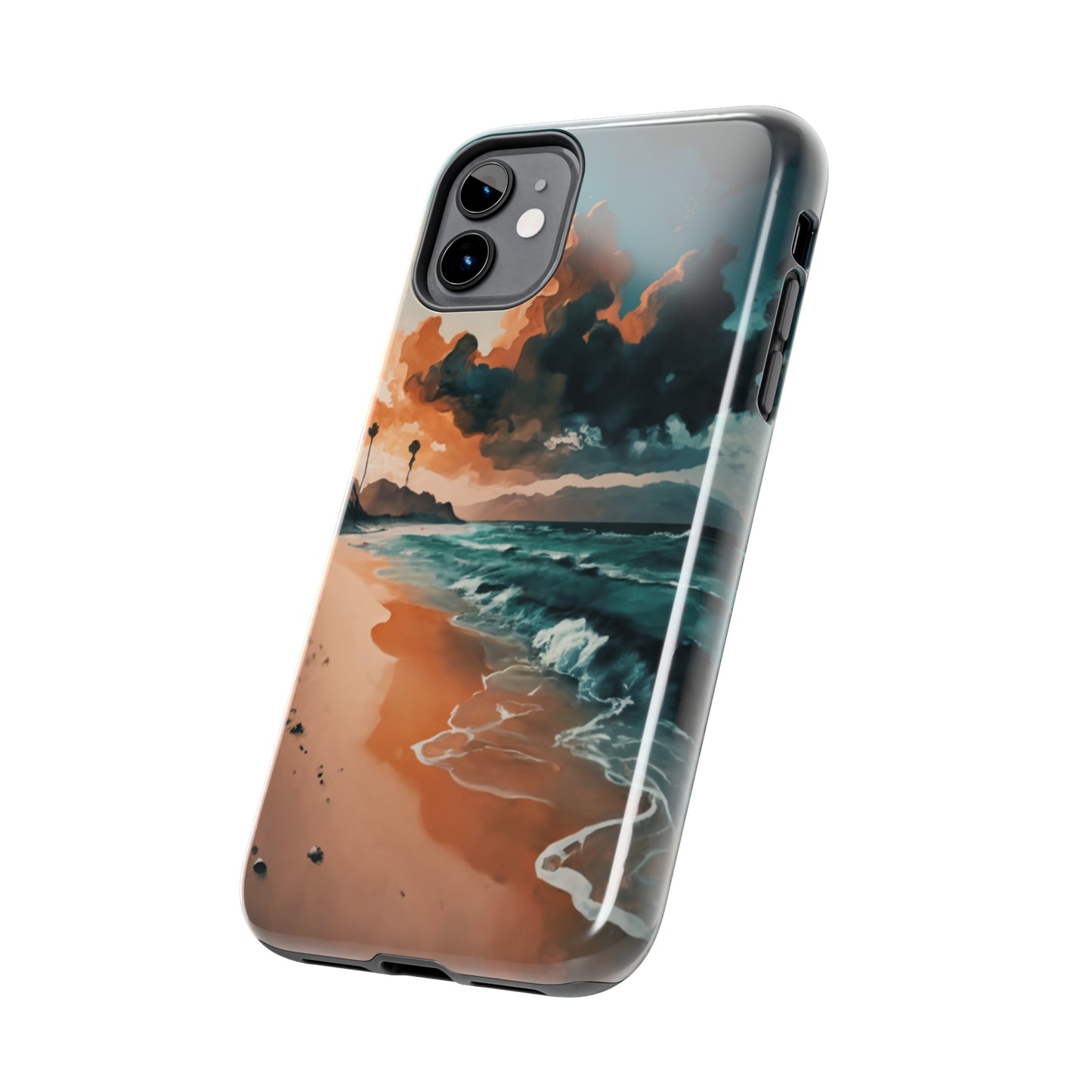 Beach Sunset Painting Tough Phone Cases