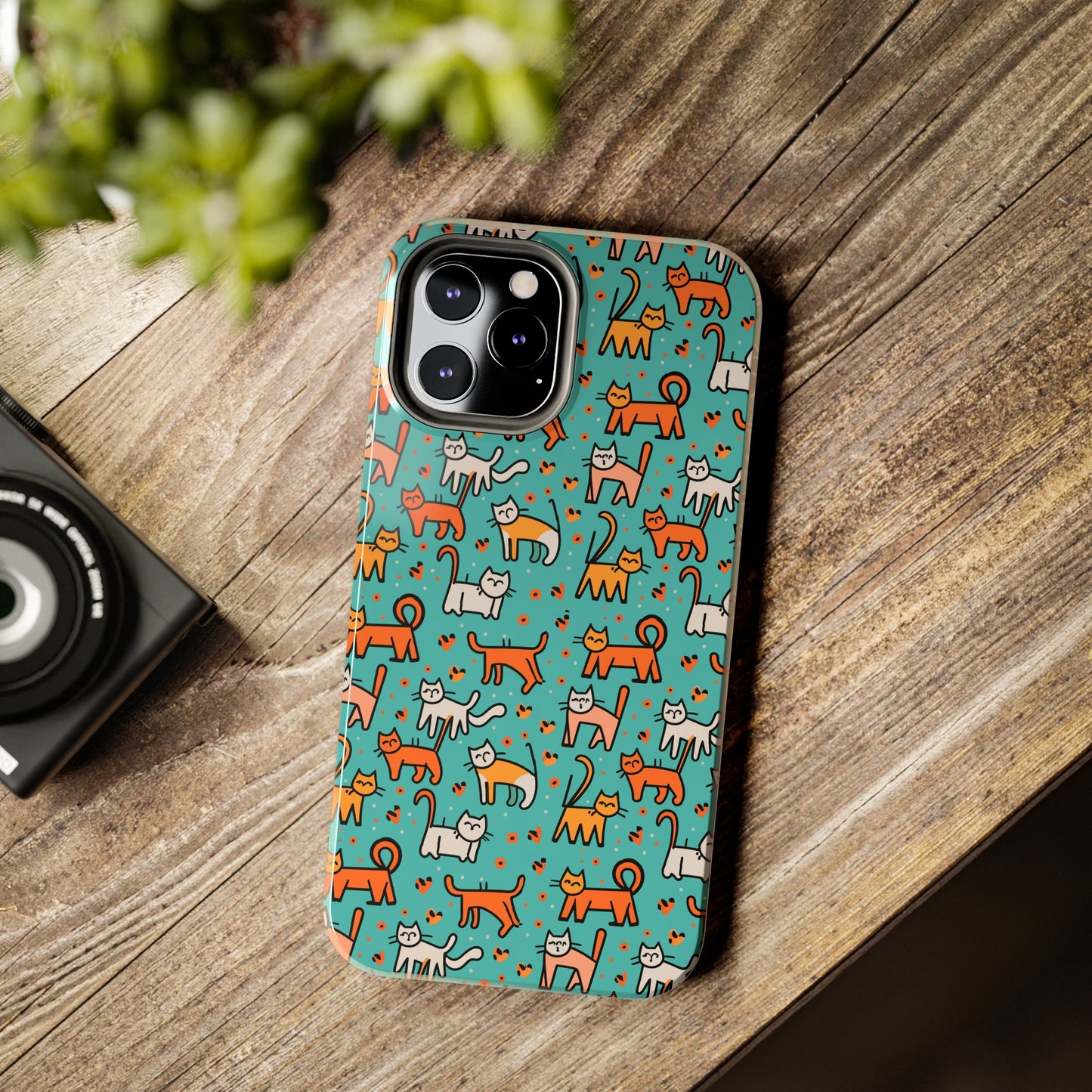 Cute Cat Pattern Tough Phone Cases