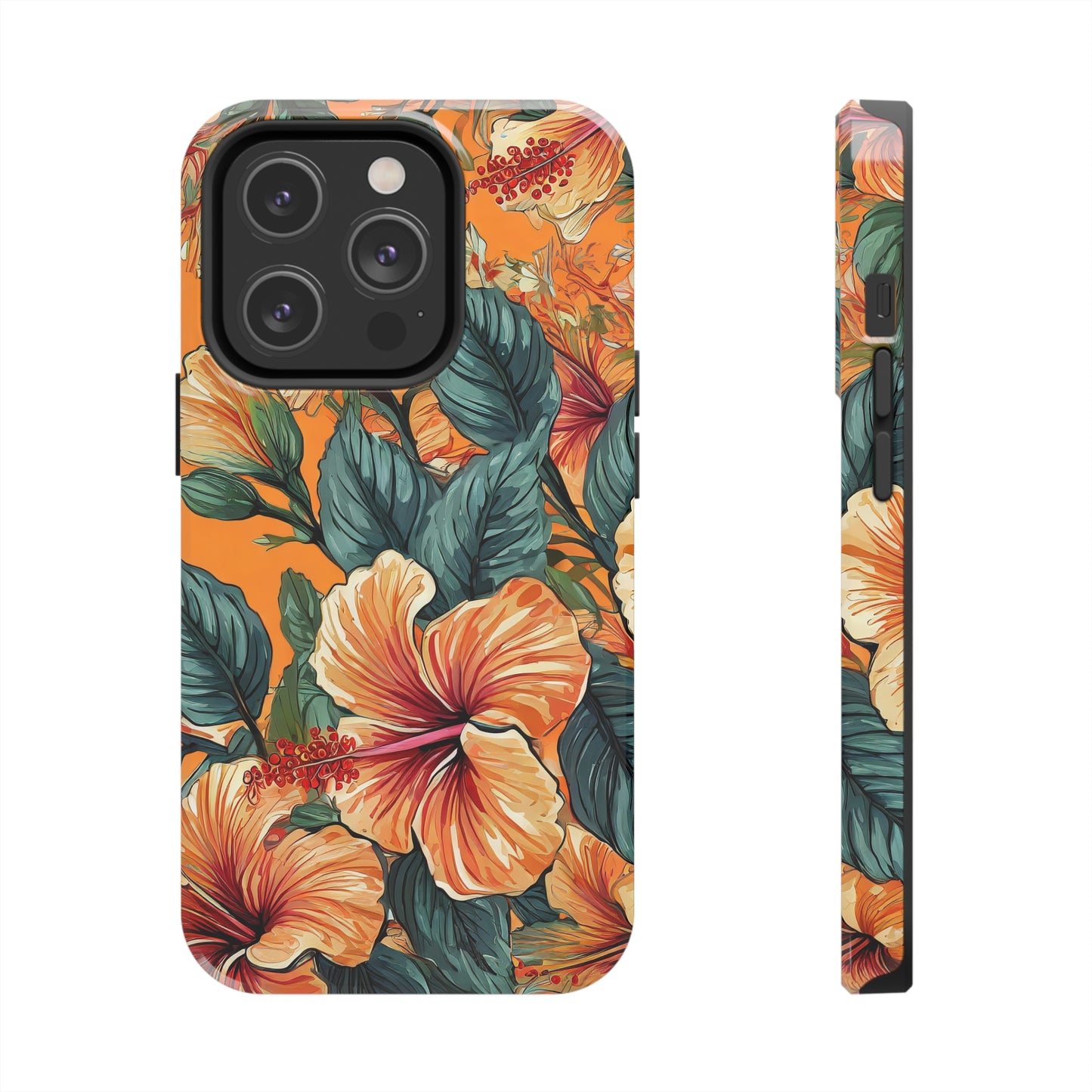 Hibiscus Flowers Painting Tough Phone Cases