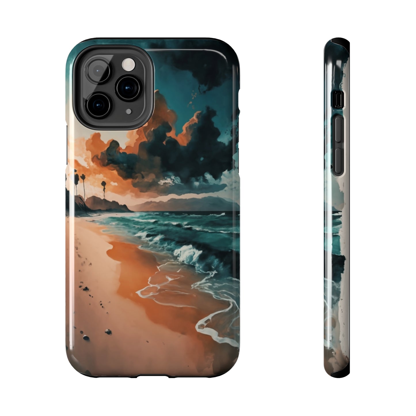 Beach Sunset Painting Tough Phone Cases