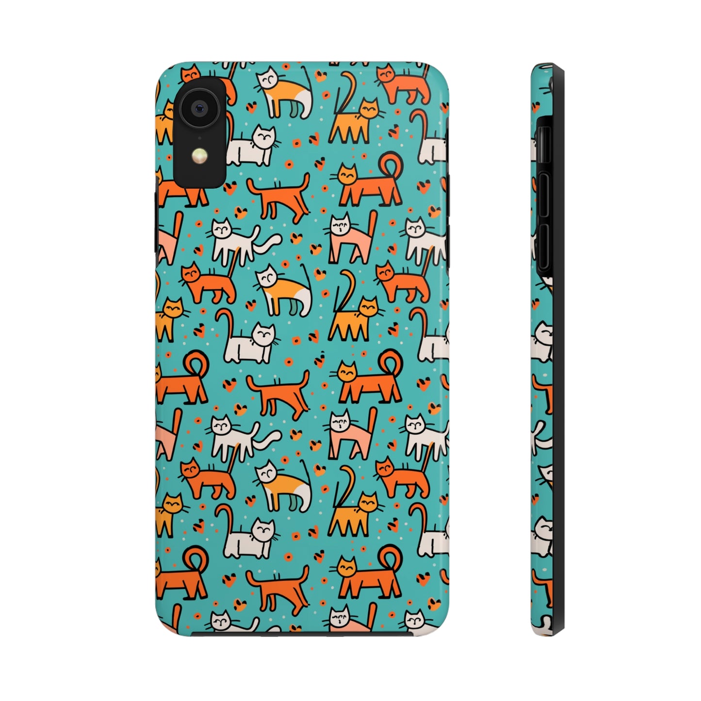 Cute Cat Pattern Tough Phone Cases